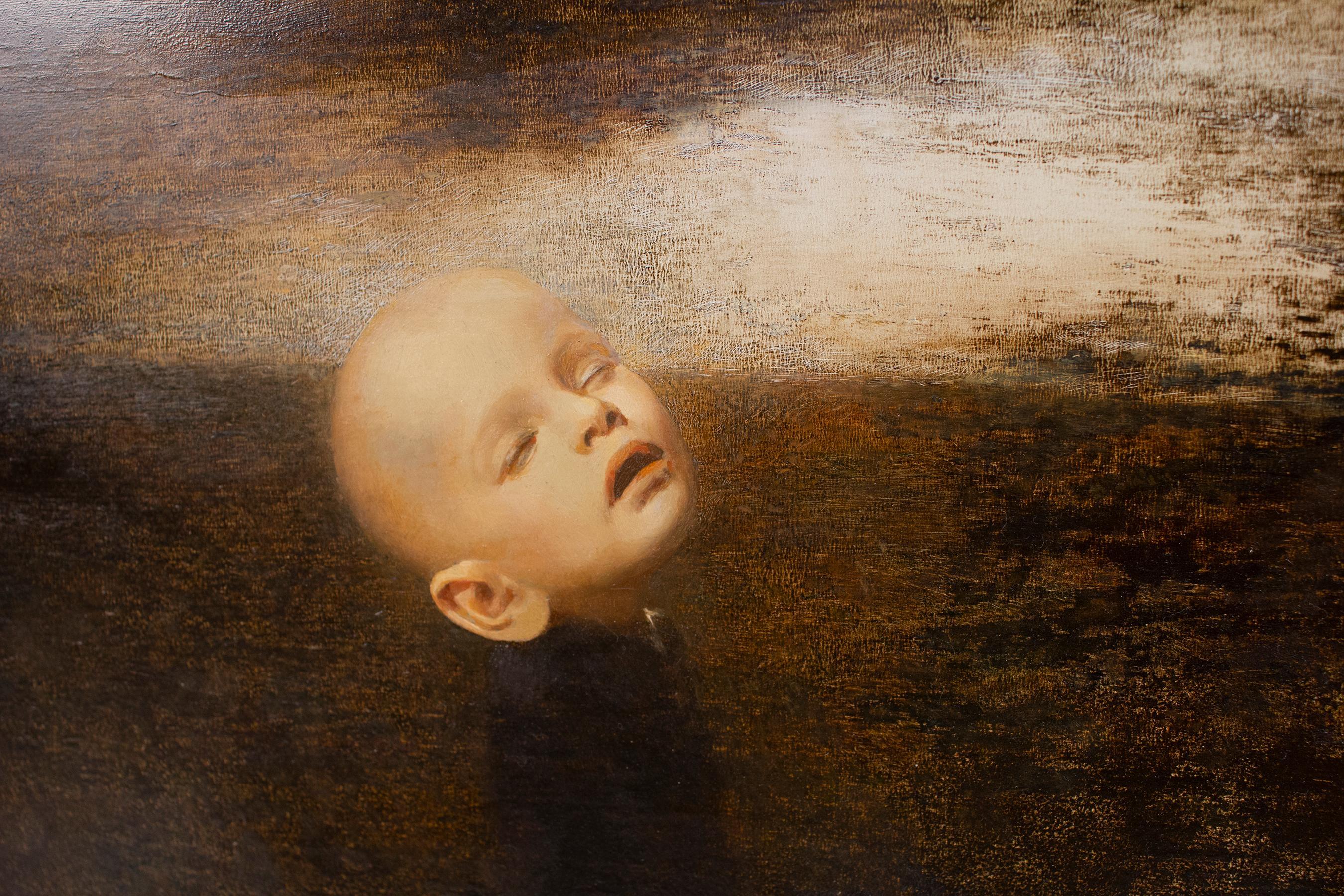 Ölgemälde auf karton von Igor Melnikov 'Fly Away I' mit Künstlerrahmen (Moderne), Painting, von Unknown