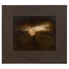 Pittura a olio su tavola di Igor Melnikov 'Fly Away I' con cornice dipinta dall'artista