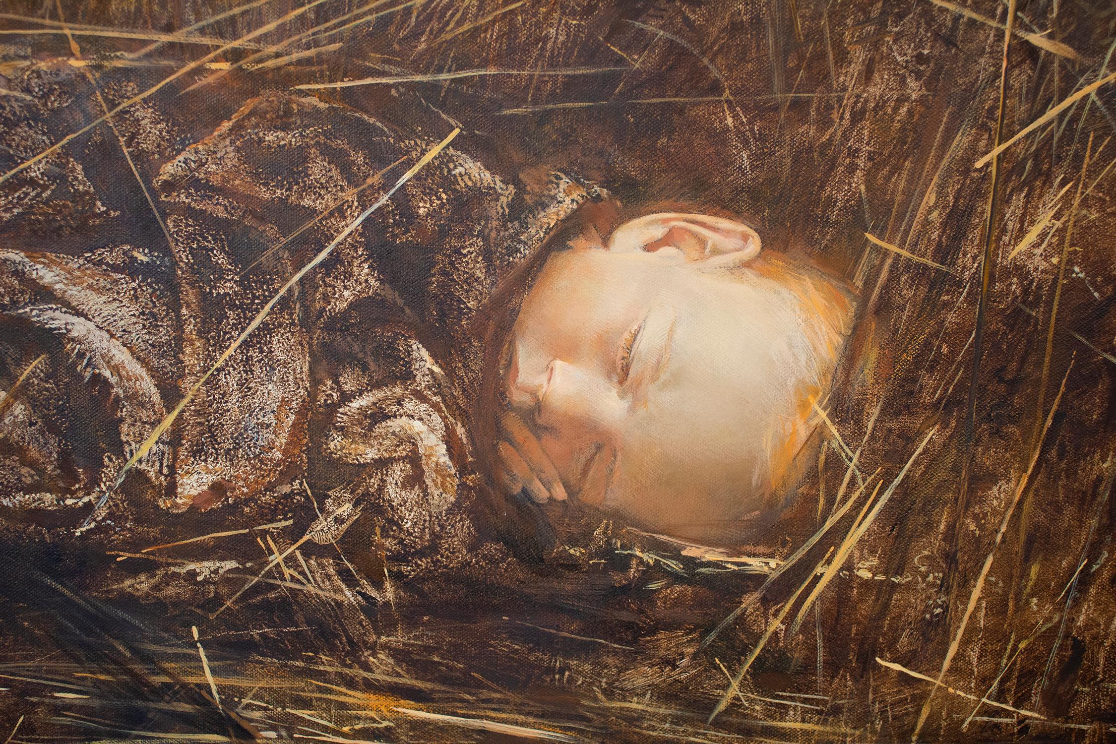 Ölgemälde auf Leinwand von Igor Melnikov „Dream Of Pilgrim“ (Braun), Abstract Painting, von Unknown