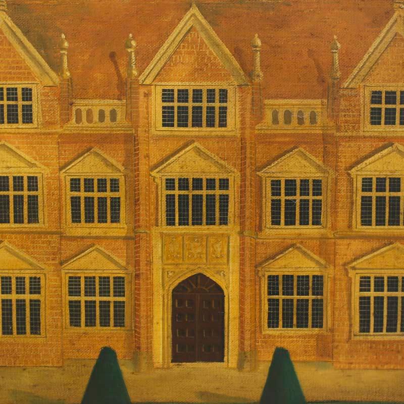 Oil Painting on Canvas of a 16th Century Building For Sale 2