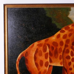 Oil Painting on Canvas of a Giraffe by Reginald Baxter