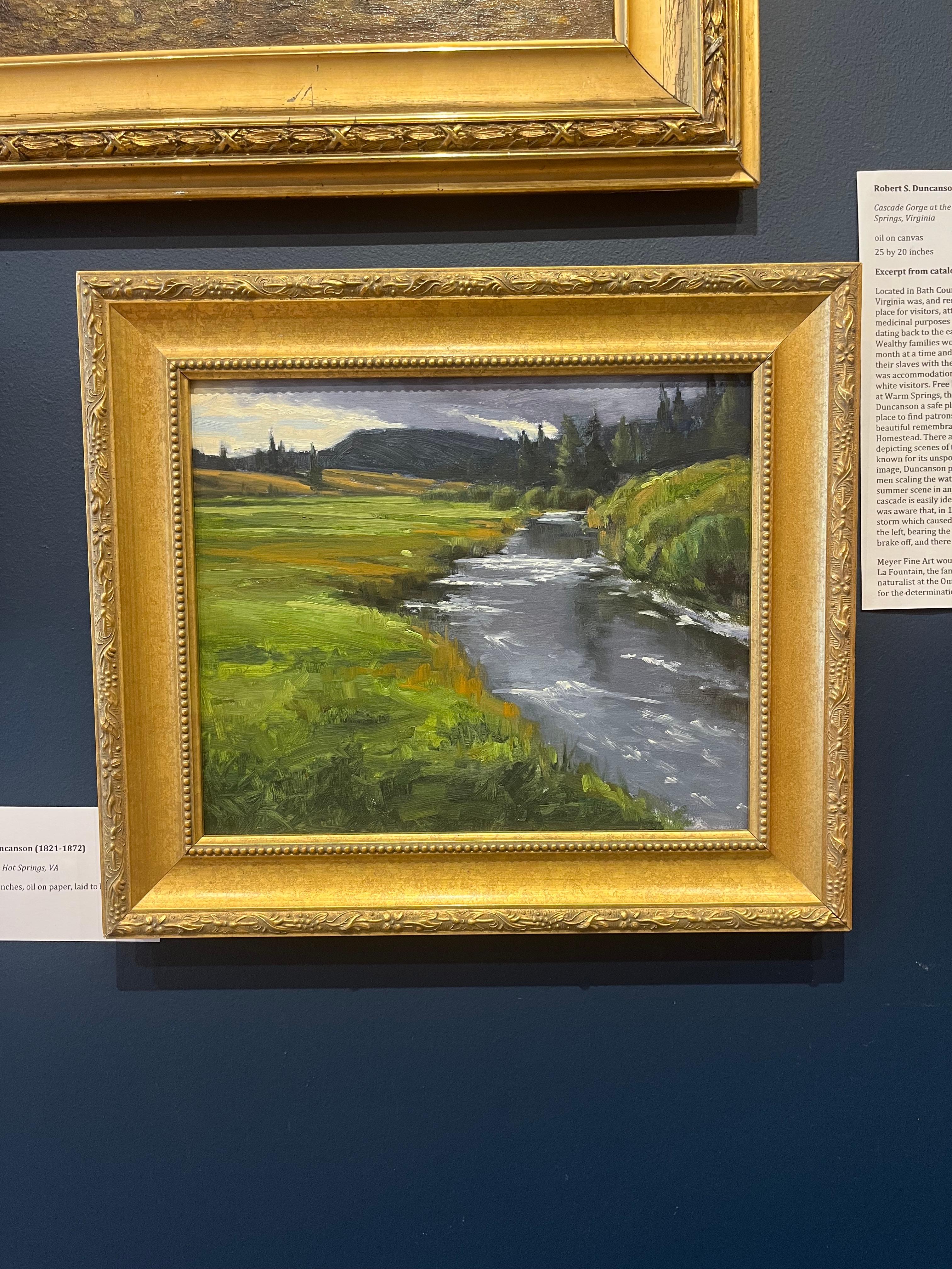 Flusss- und Berglandschaft in Öl  – Painting von Unknown