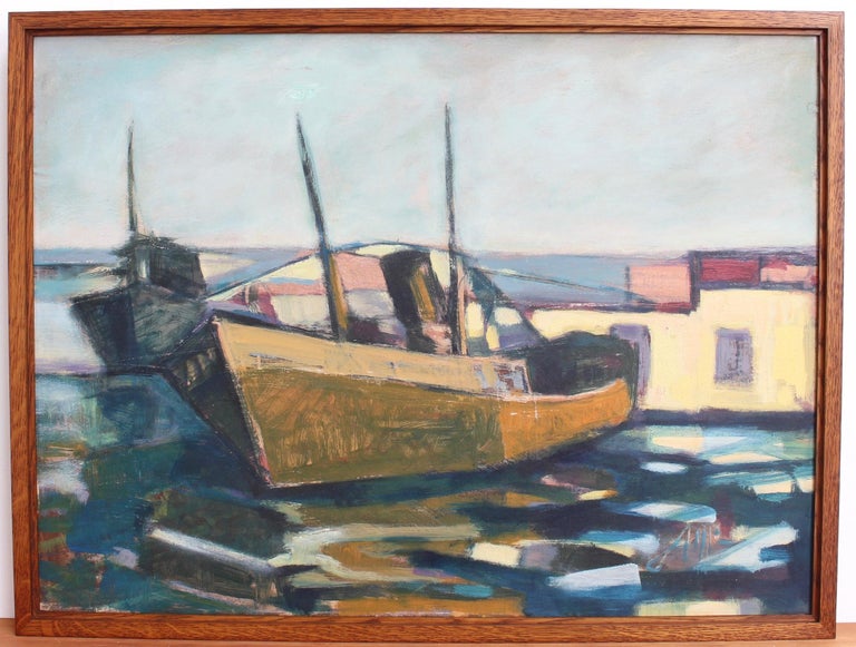 'Old Fishing Boat', Italian Tuscan School - Painting by Unknown