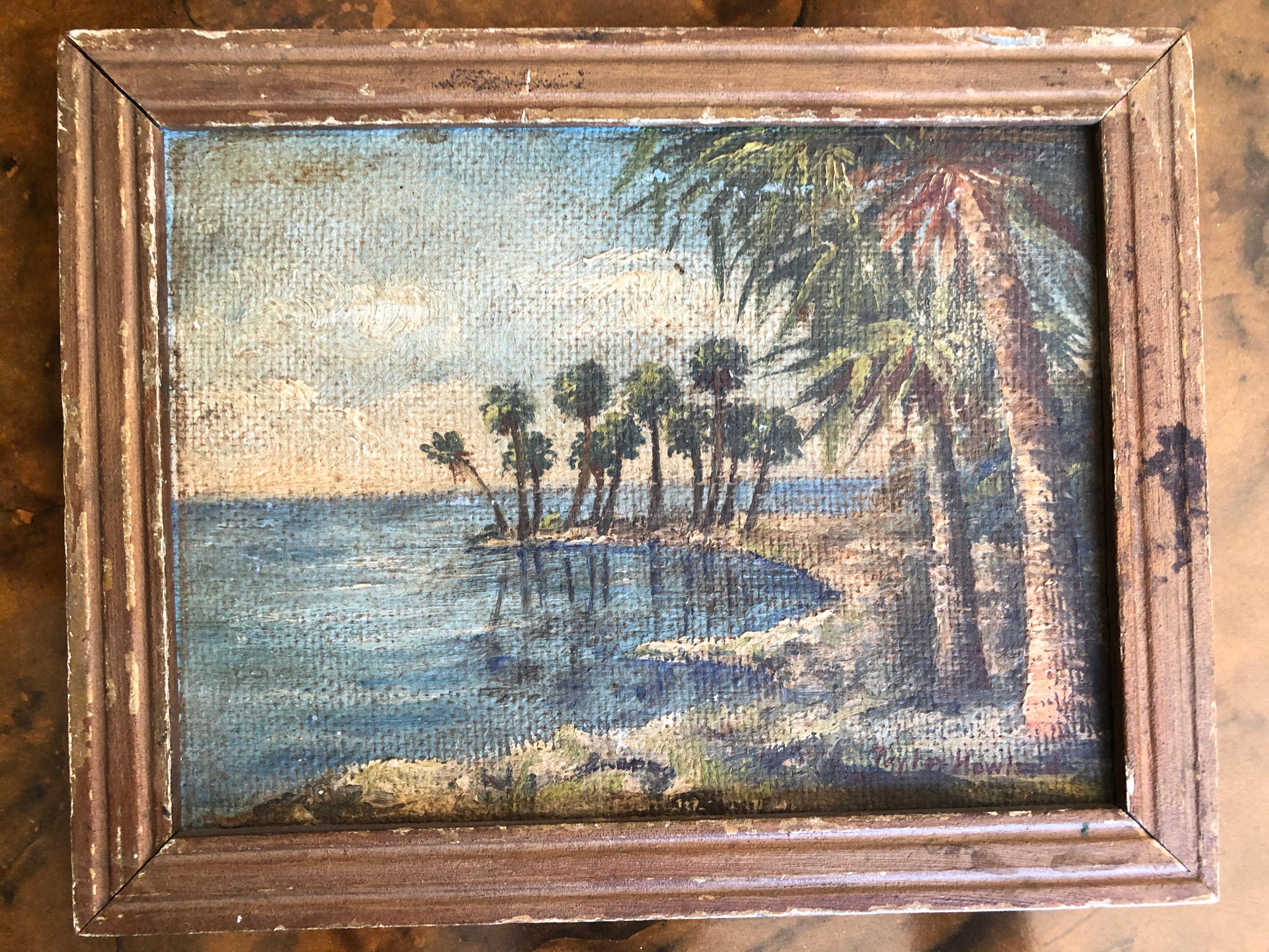 Old Hawaii Oil on Board - Painting by Unknown