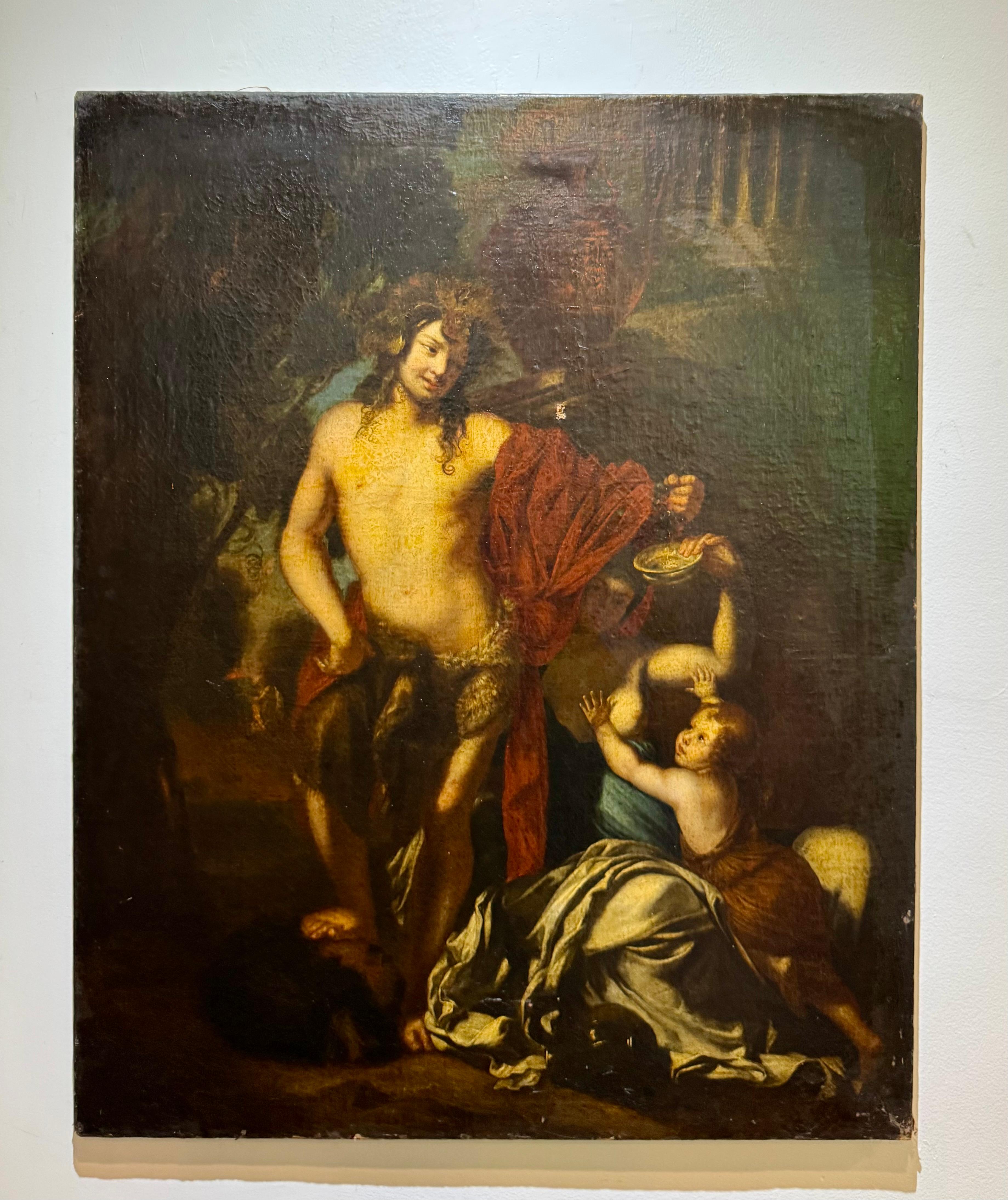 Antico Maestro del 17° secolo: Zeus e Ganimede, nudo maschile - Painting di Unknown