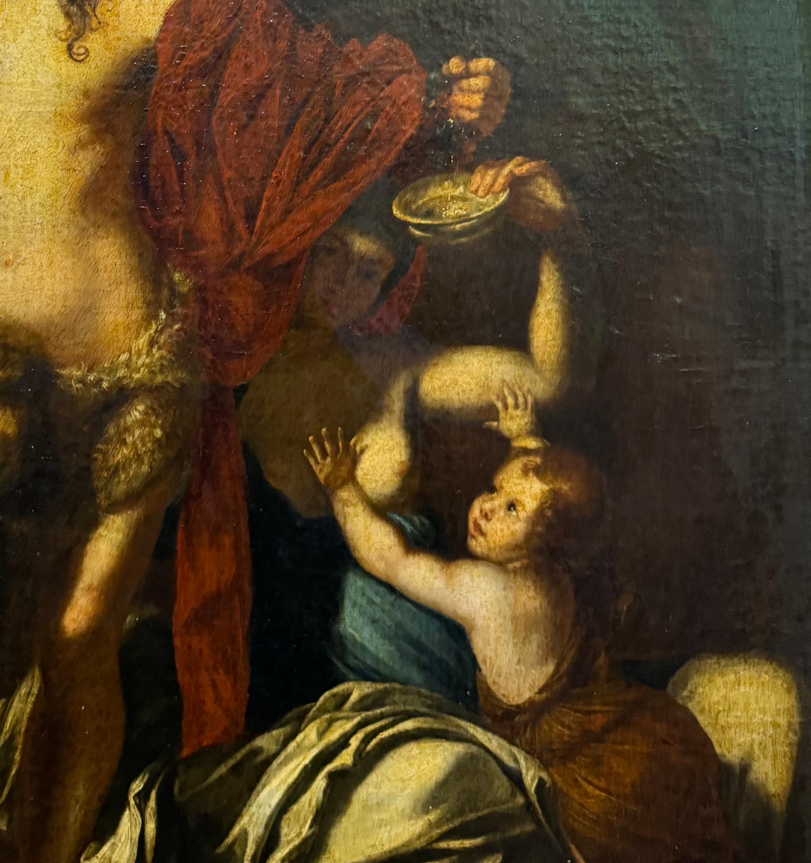 Antico Maestro del 17° secolo: Zeus e Ganimede, nudo maschile - Figurative Painting Marrone di Unknown