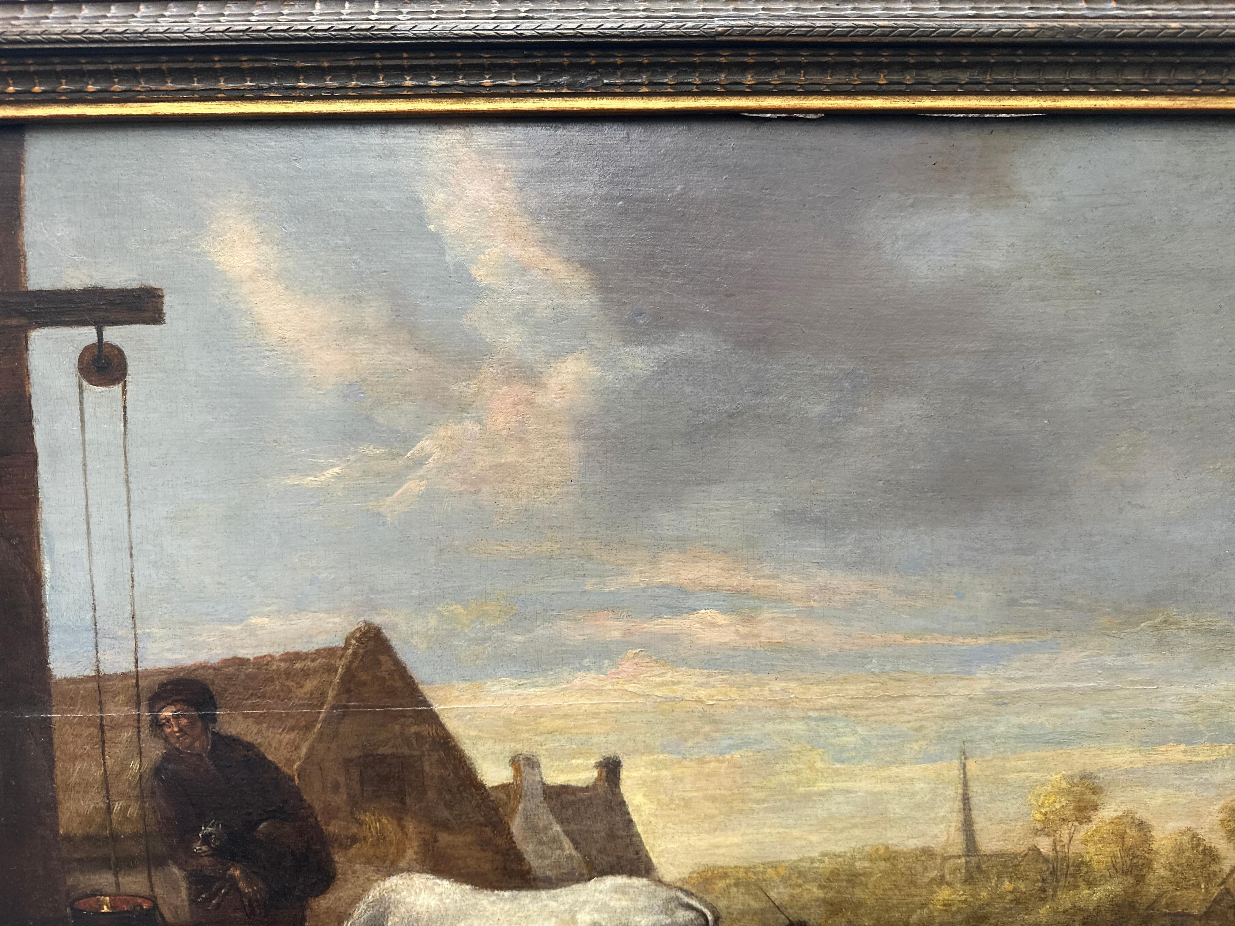 Ancien Maître Huile sur Bois 17ème Siècle Pays-Bas Flamands Wood en vente 3