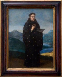 Old Master Painting, Flemish School from 1600s, Saint Nicholas of Tolentino