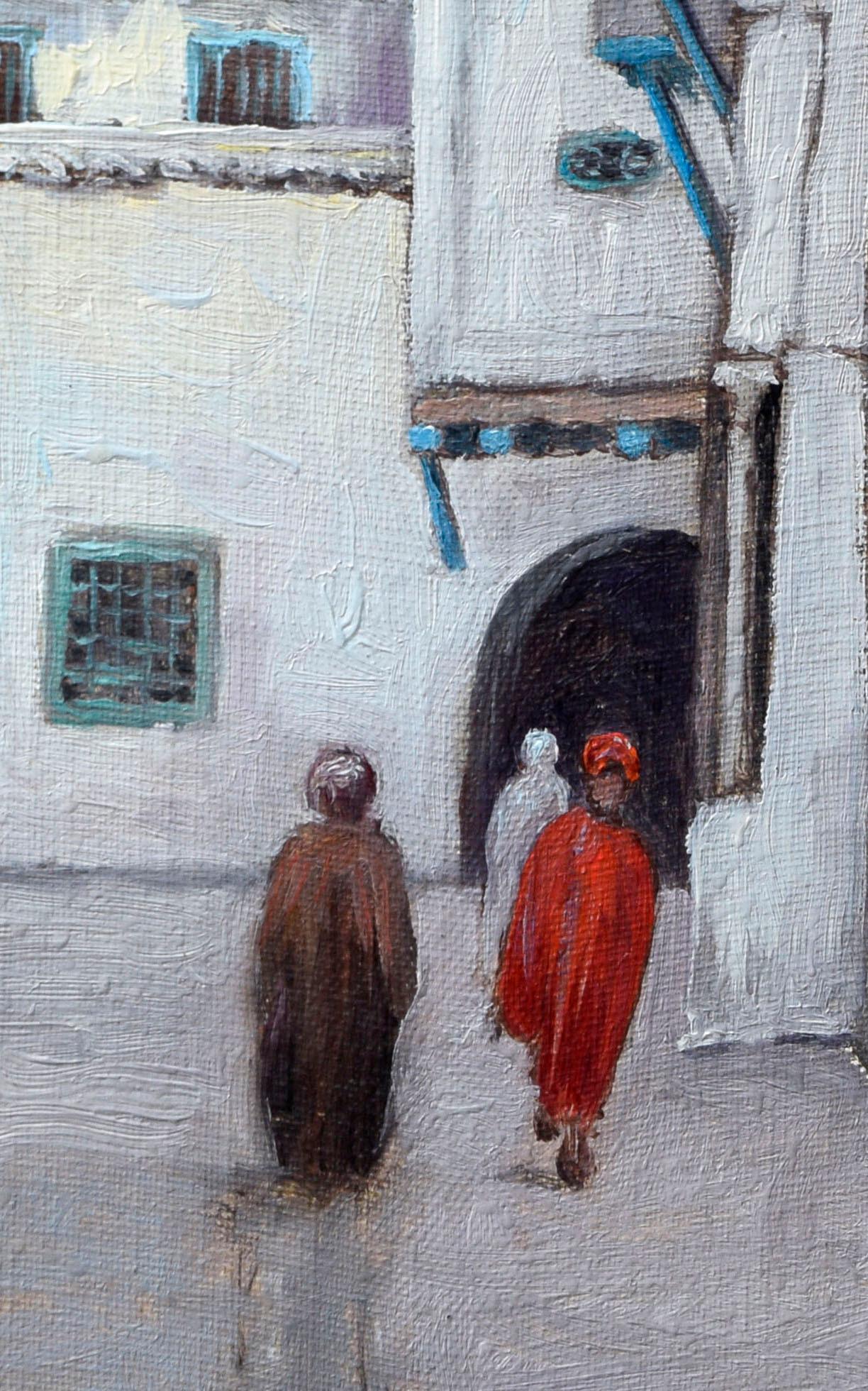 Old Morocco Street Scene - Impressionist Painting by Unknown