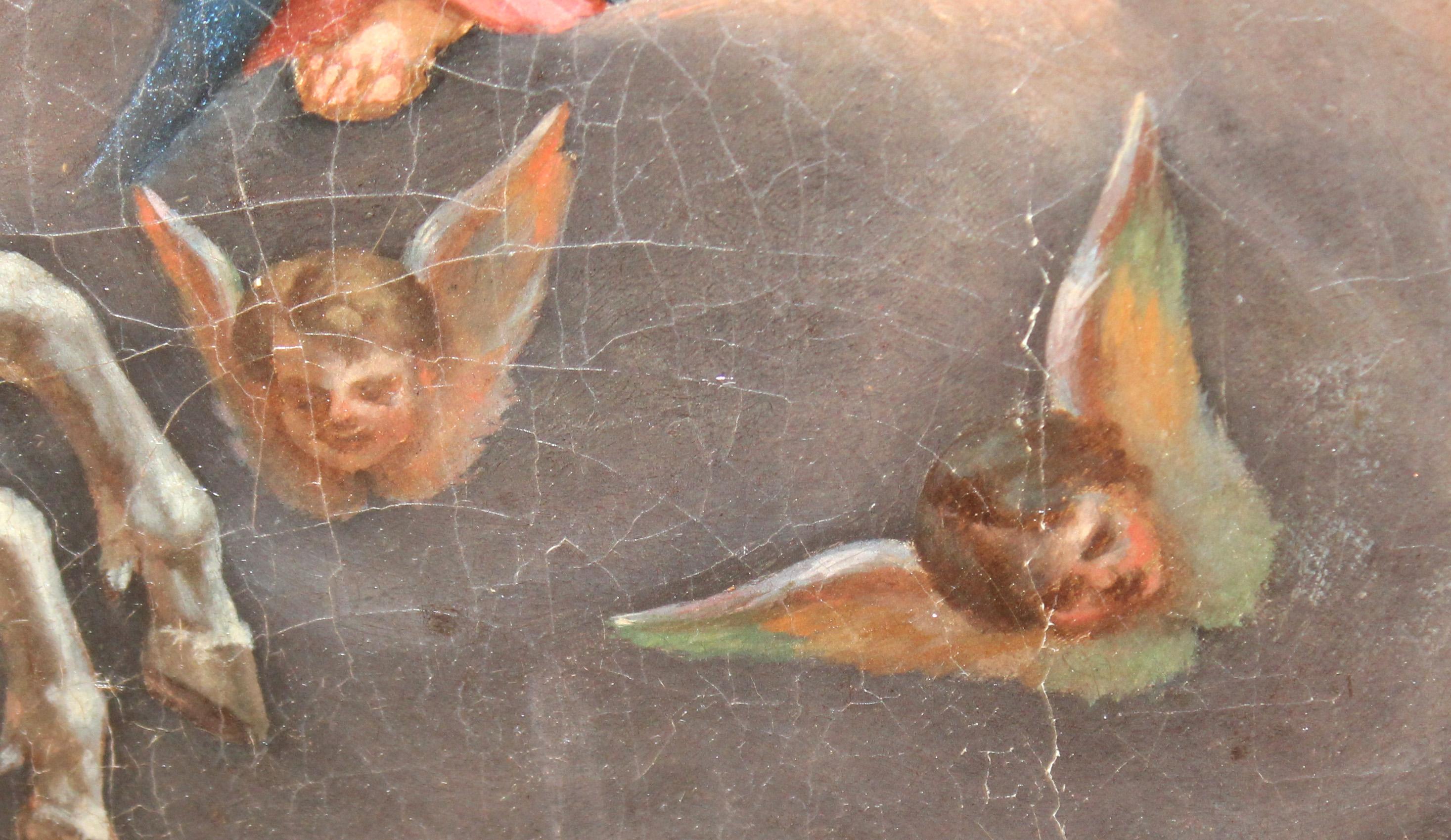 Óleo sobre tela - Milagro en el camino - Old Masters Painting by Unknown