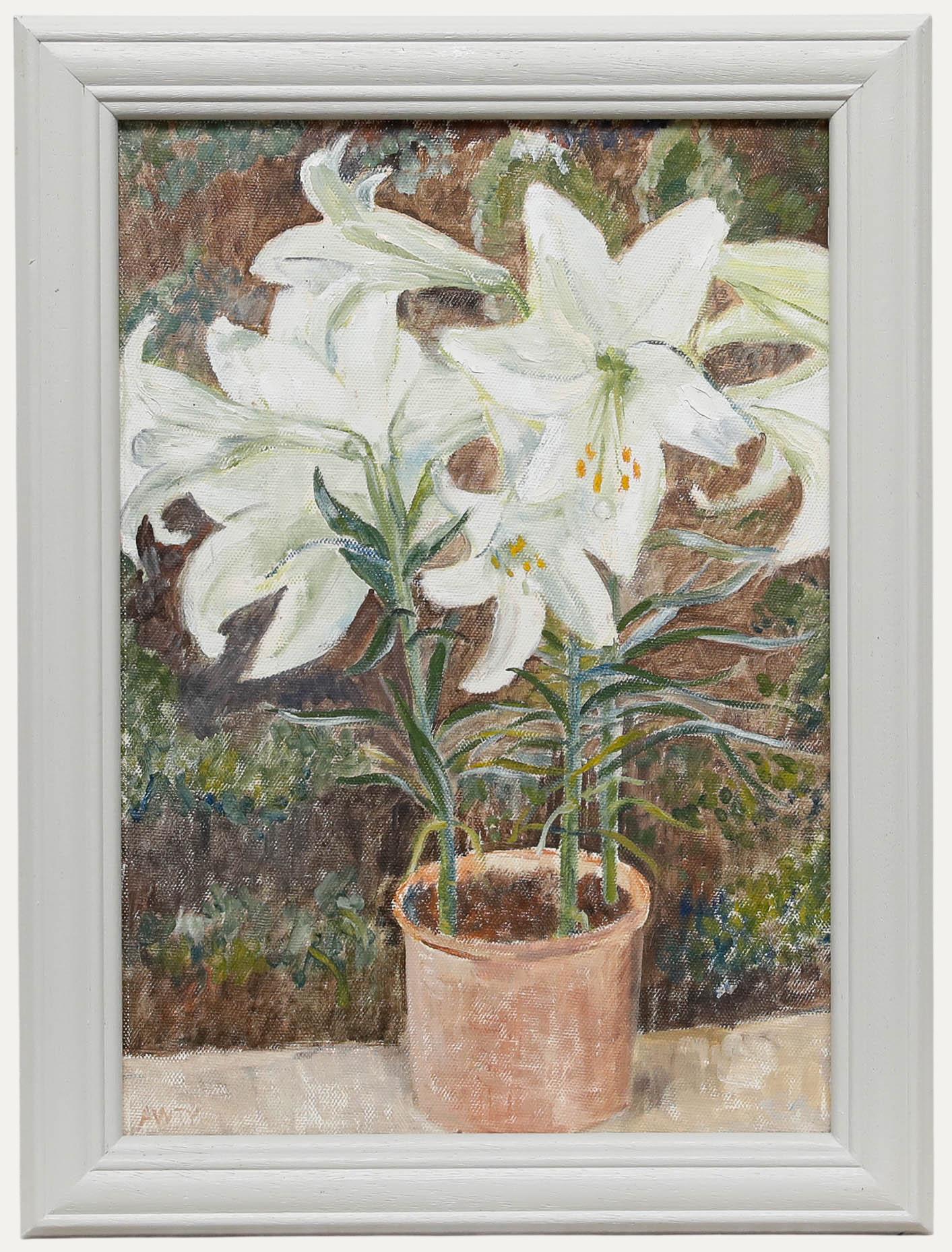 Olga Awty (1928-2014) - 20th Century Oil, Lilies