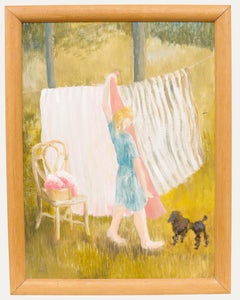 Olga Awty (1928-2014) - Olio contemporaneo, Giorno di lavaggio