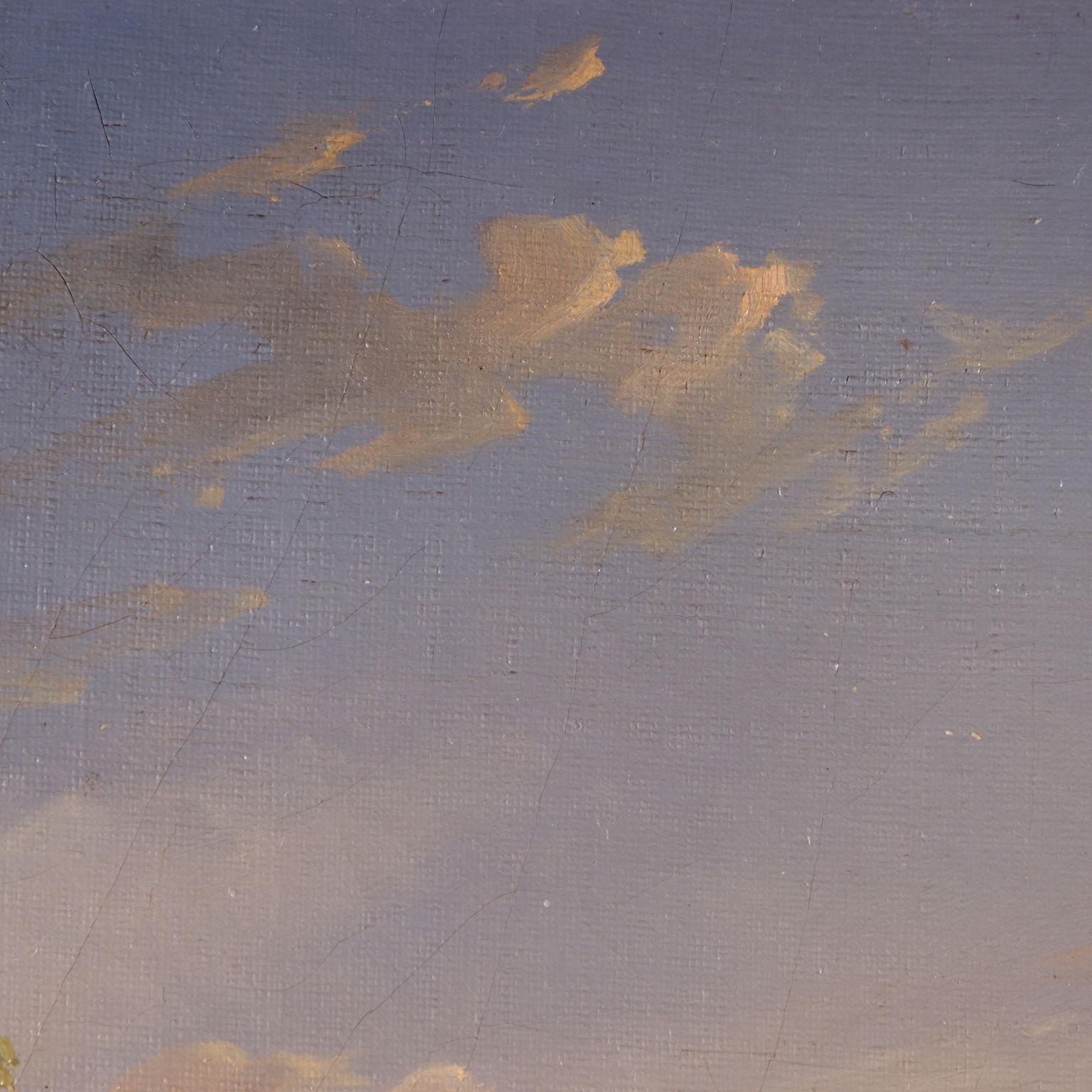 Oil on Canvas, View of Frascati Achille Etna Michallon, area of For Sale 9