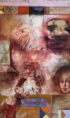 Olja Ivanjicki "Florenz oder die Hölle von l'Inconnue De La Seine" Ölgemälde um 1965