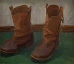 Olle Axelsson (1912-1993) - Swedish School 20th Century Oil, Boots