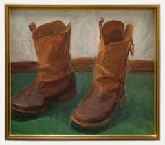 Vintage Olle Axelsson (1912-1993) - Swedish School 20th Century Oil, Boots