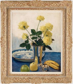 Olle Hjortzberg Still Life With Yellow Roses, 1946