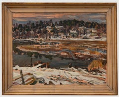 Olle Nordberg (1905-1986) - Framed Mid 20th Century Oil, Winter Landscape