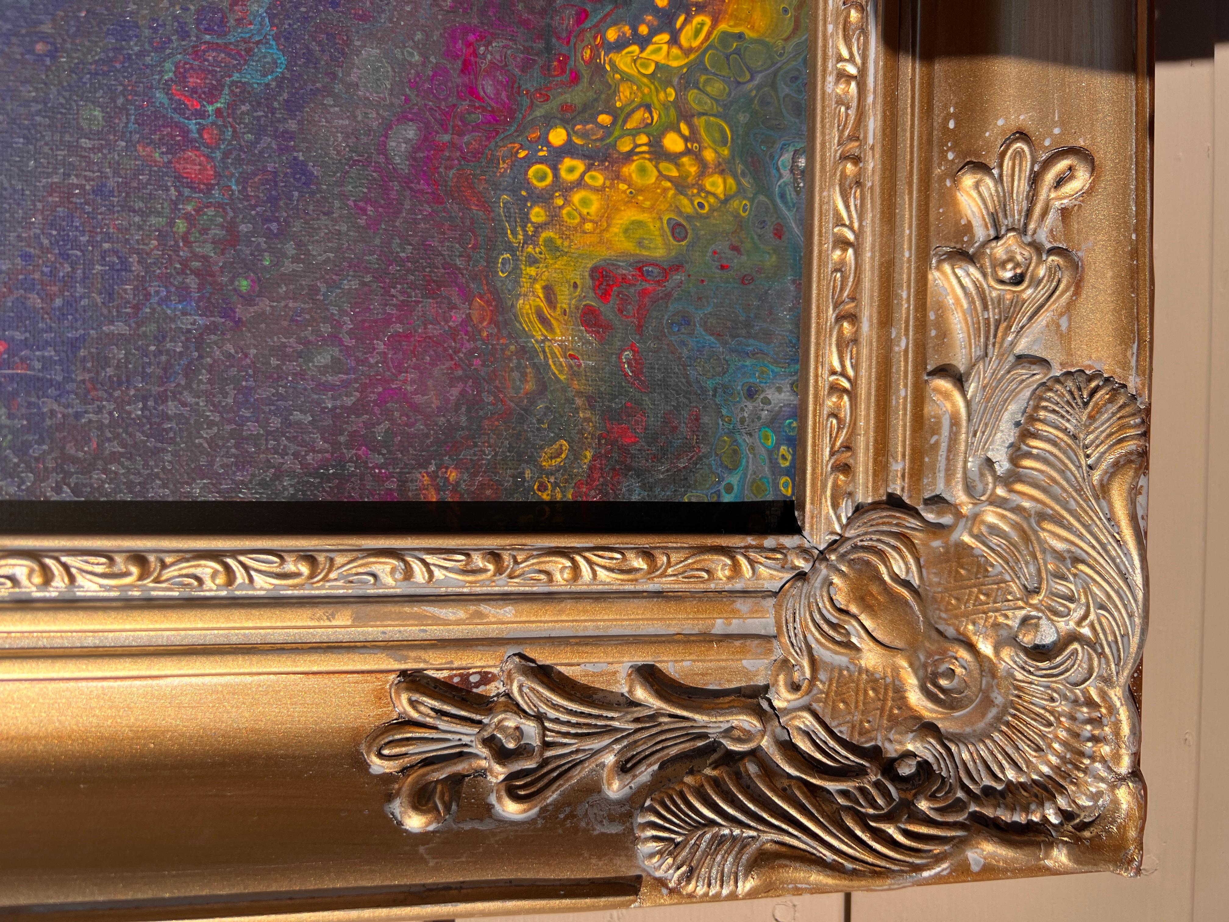 On-Of-A-Kind Quadro contemporaneo su tela, Astratto, Stile fantasy, Incorniciato in vendita 2