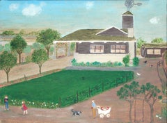 "Once Upon a Time" Mid Century Figurative Landscape