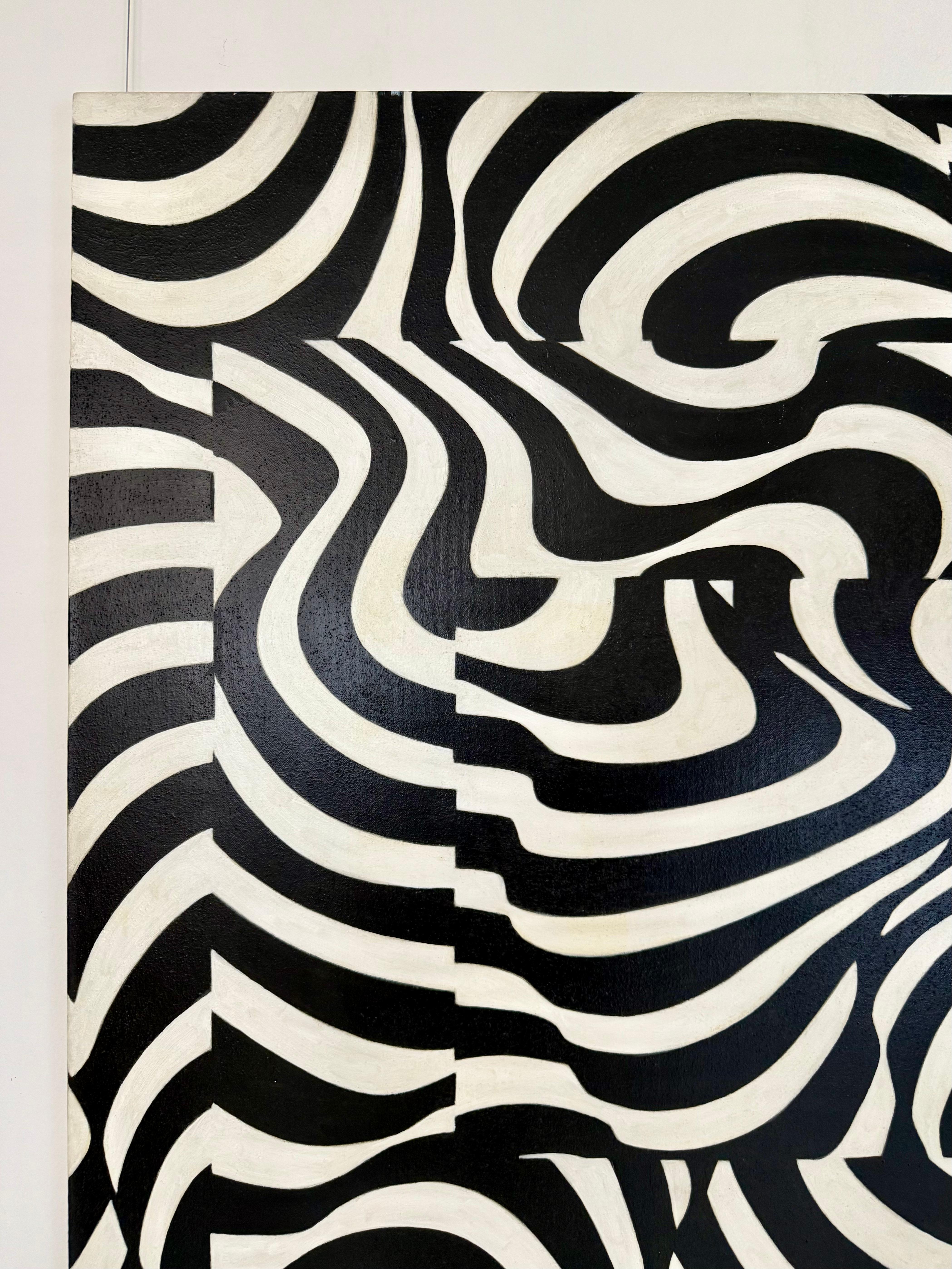 Optique Acrylique sur toile de James Massena March, USA, c. 1980 en vente 2
