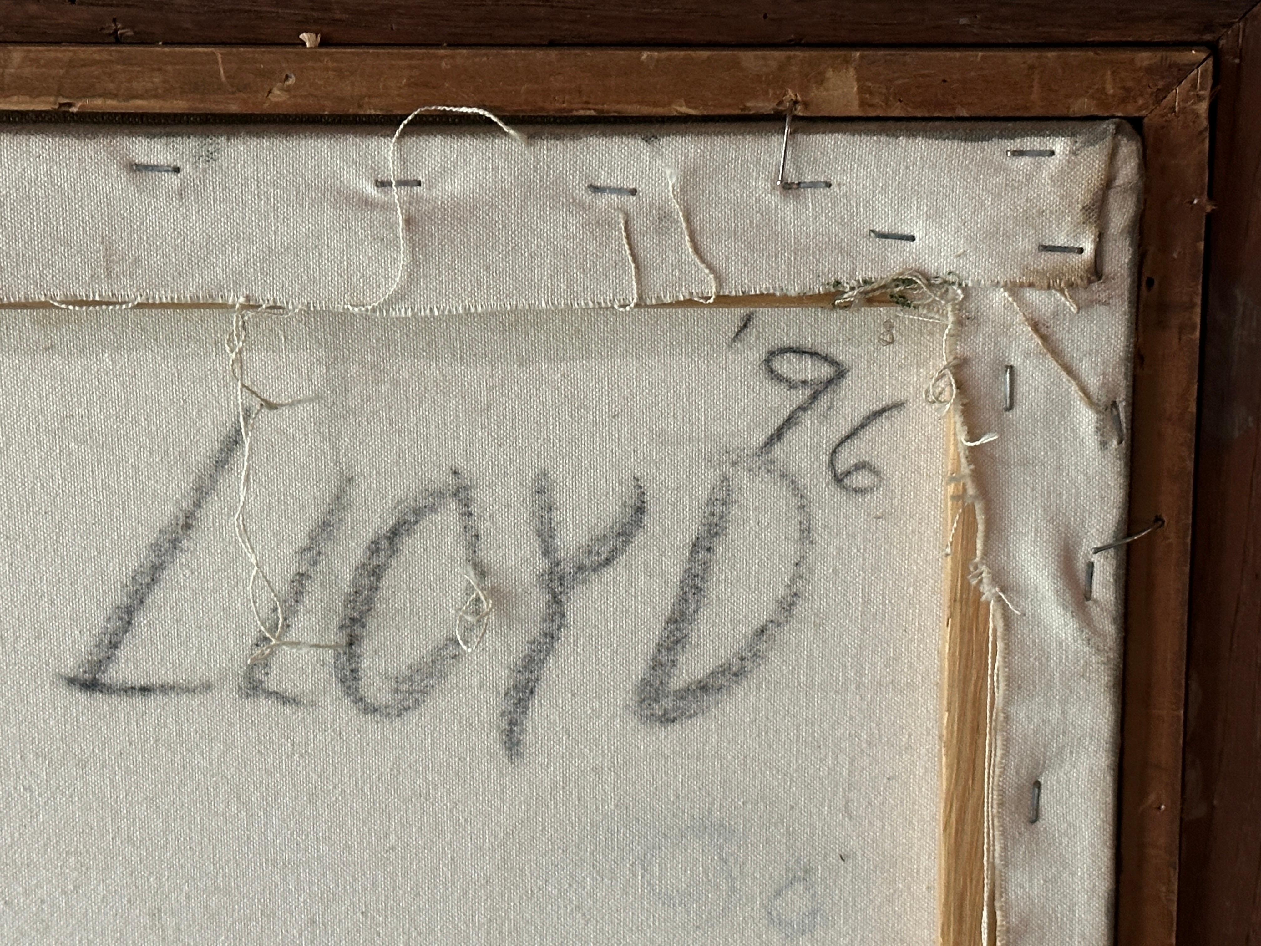 „Oriental Dancer Asleep“ Großes Acrylporträt auf Leinwand signiert Lloyd im Angebot 3