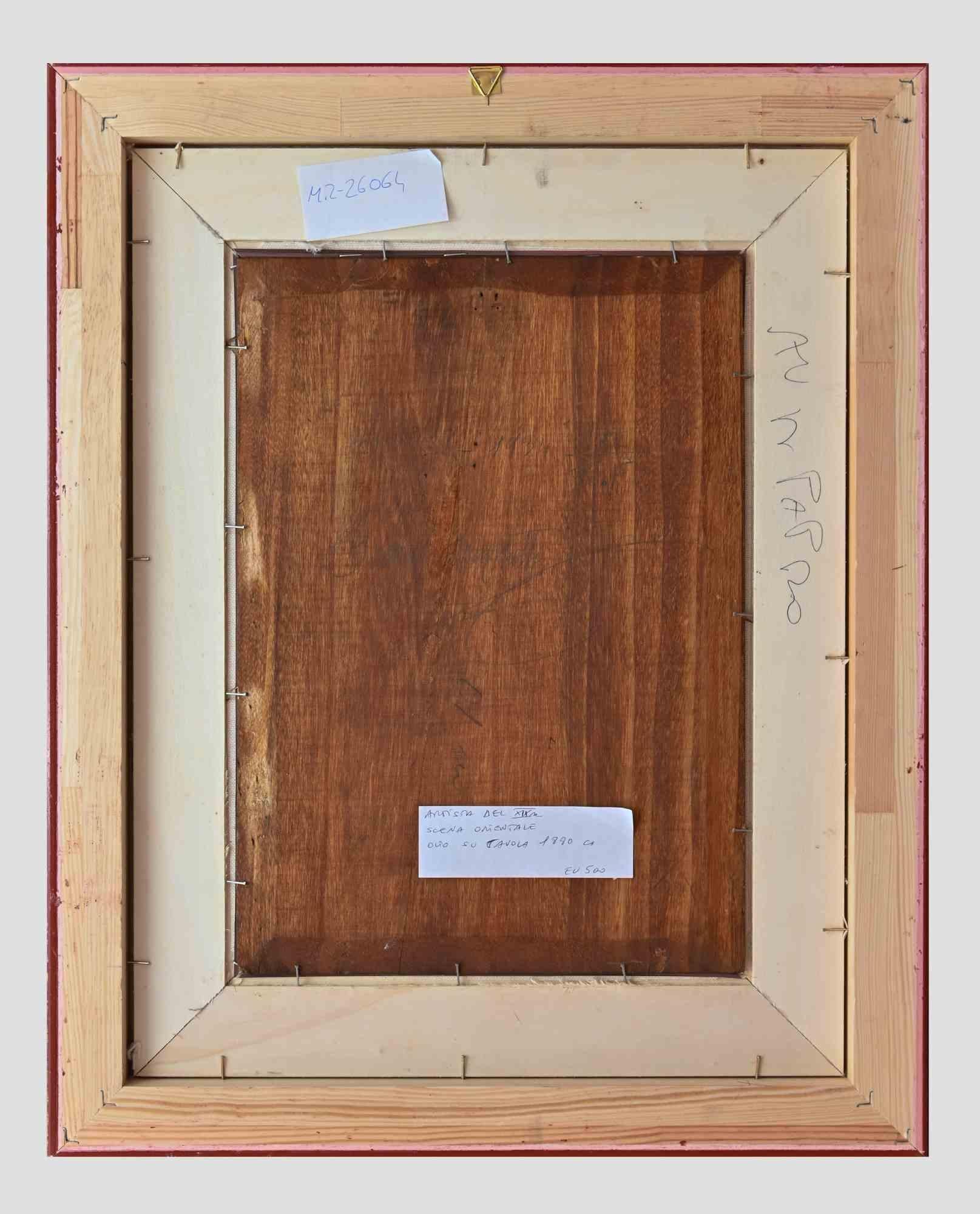Scena orientale - Pittura ad olio originale - Anni '70 - Painting di Unknown
