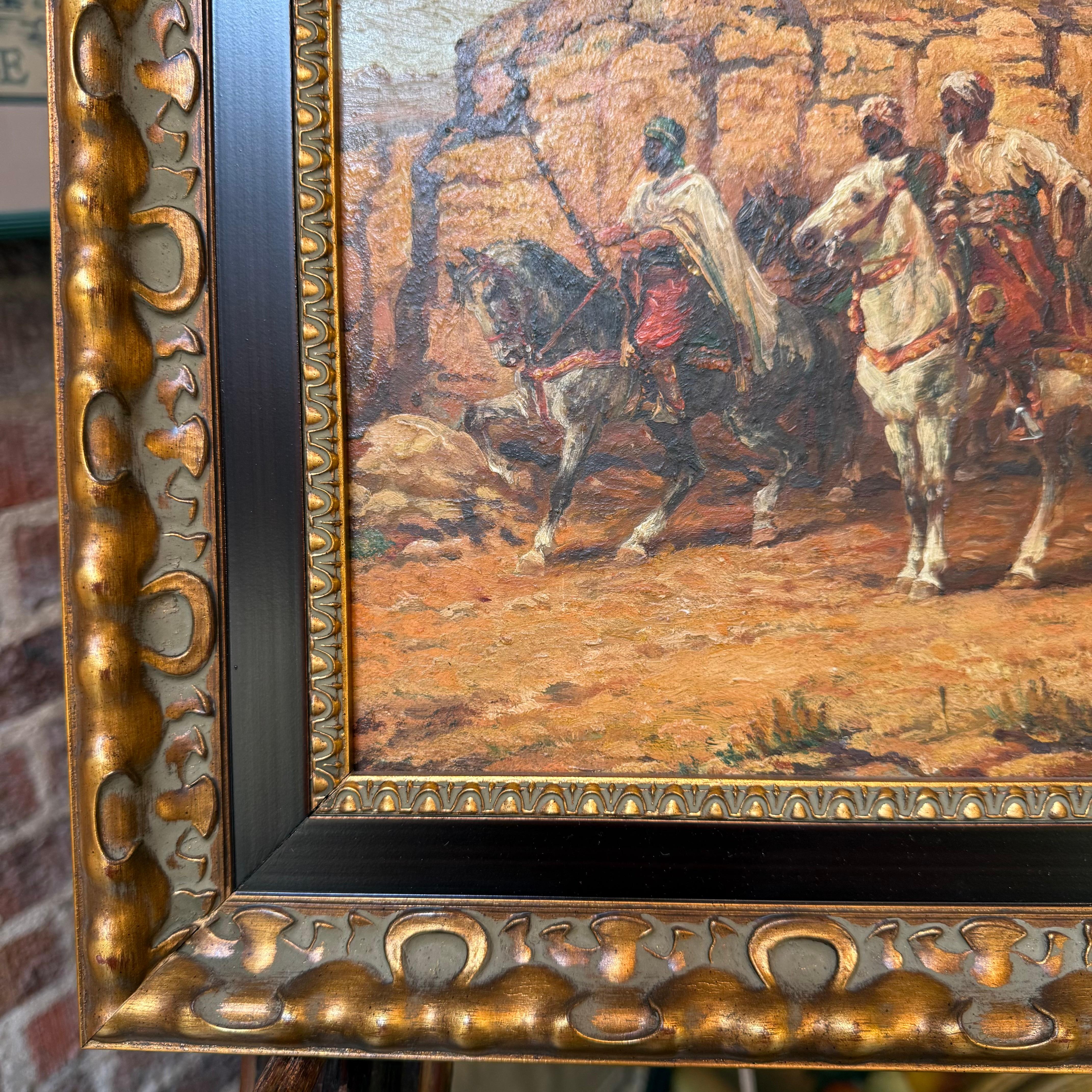Orientalist Caravan Crossing Desert Rocks For Sale 1