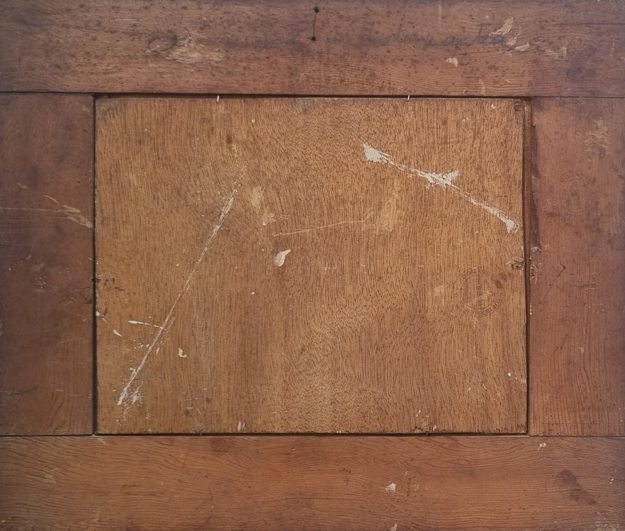 Pittura orientalista 20° Art deco Odalisca Donna nuda Wood panel in vendita 1