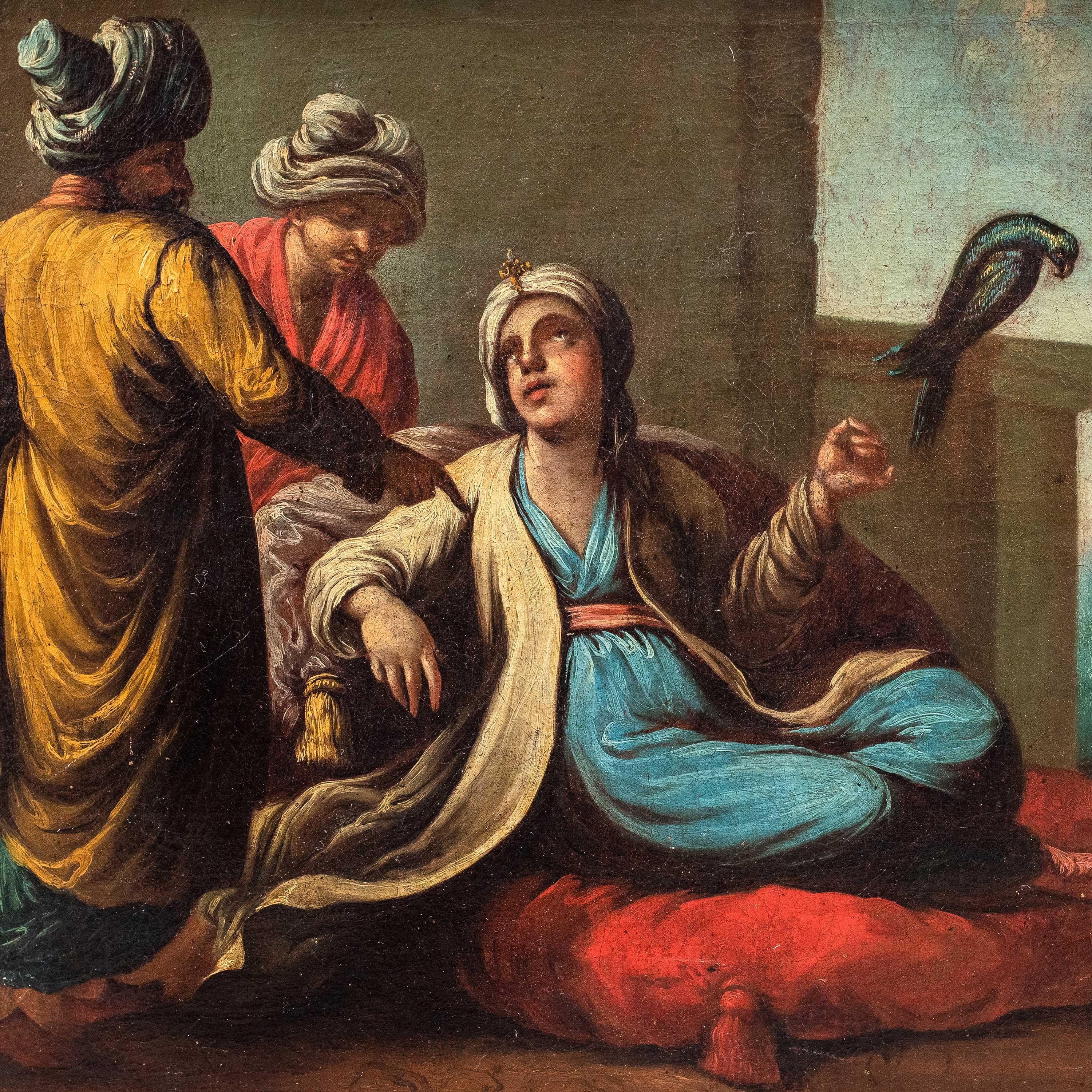 Pintura orientalista veneciana - Pintura de figuras del siglo XVIII - Escena turca - Painting de Unknown