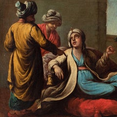 Peinture orientaliste vénitienne - peinture de personnages du XVIIIe siècle - scène turque