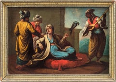 Orientalische venezianische Malerei des 18. Jahrhunderts – Figurenmalerei – türkische Szene