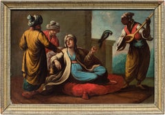Orientalist Venetian painting - 18th century figure painting - Turkish scene
