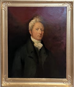 ORIGINAL 1823 Antique 19th C. Oil on Canvas Portrait of Richard Coytmore Howard