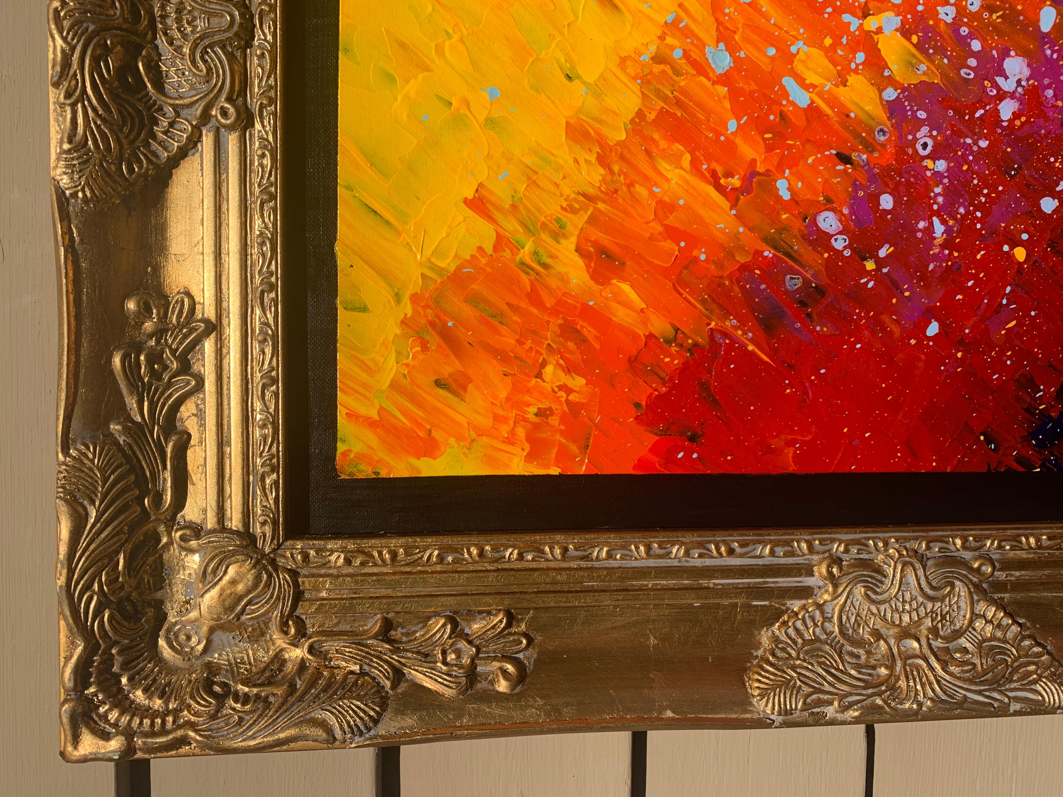 Pittura astratta originale su tela 
