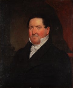 Original Antique 19th Century Portrait of a Nobleman American School Painting