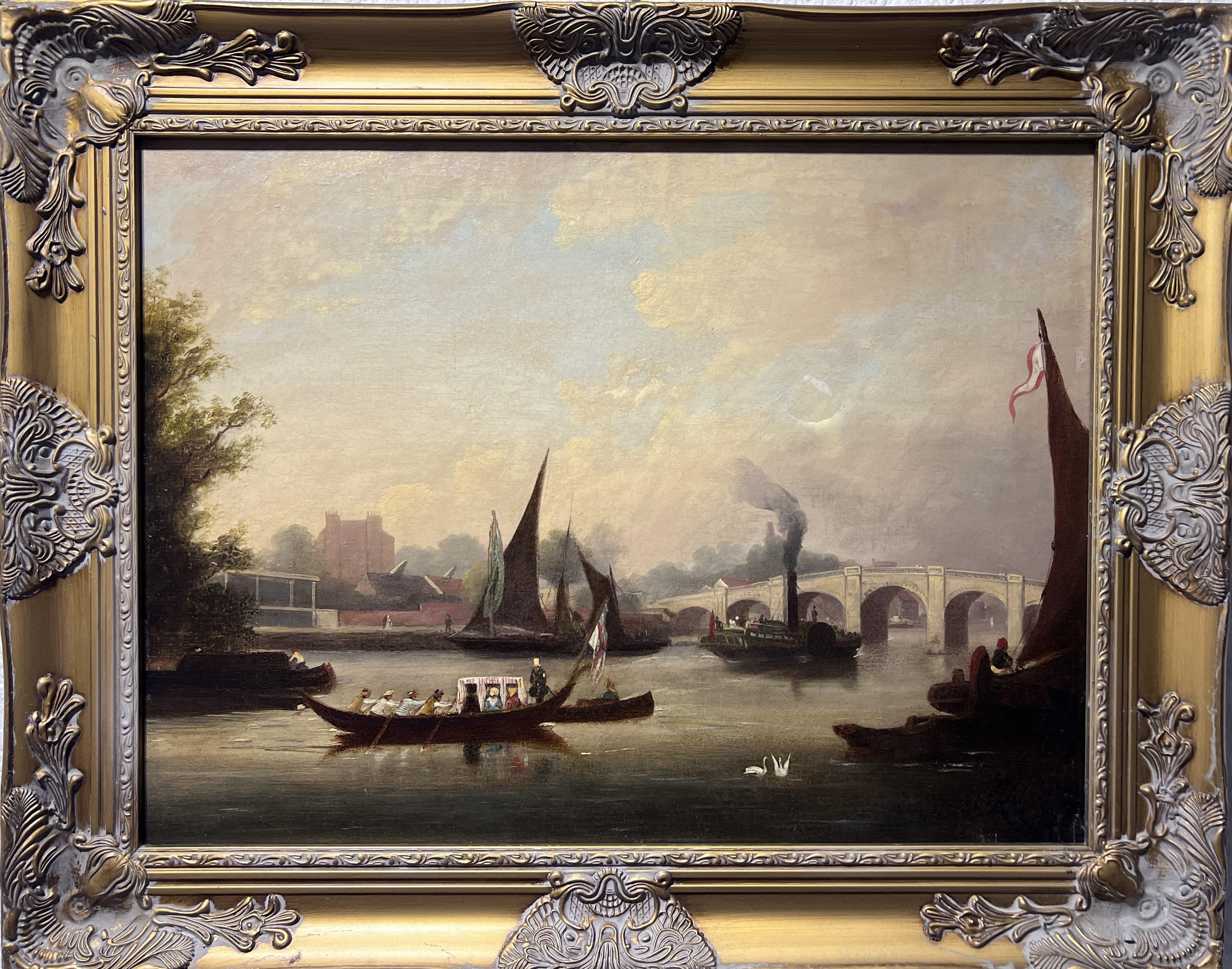 Landscape Painting Unknown - Originals Dutch 19th century Oil painting on canvas, Cityscape, Old town