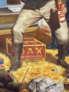 Original JAX Beer Advertisement, Illustration of an Autumnal Hunting Scene