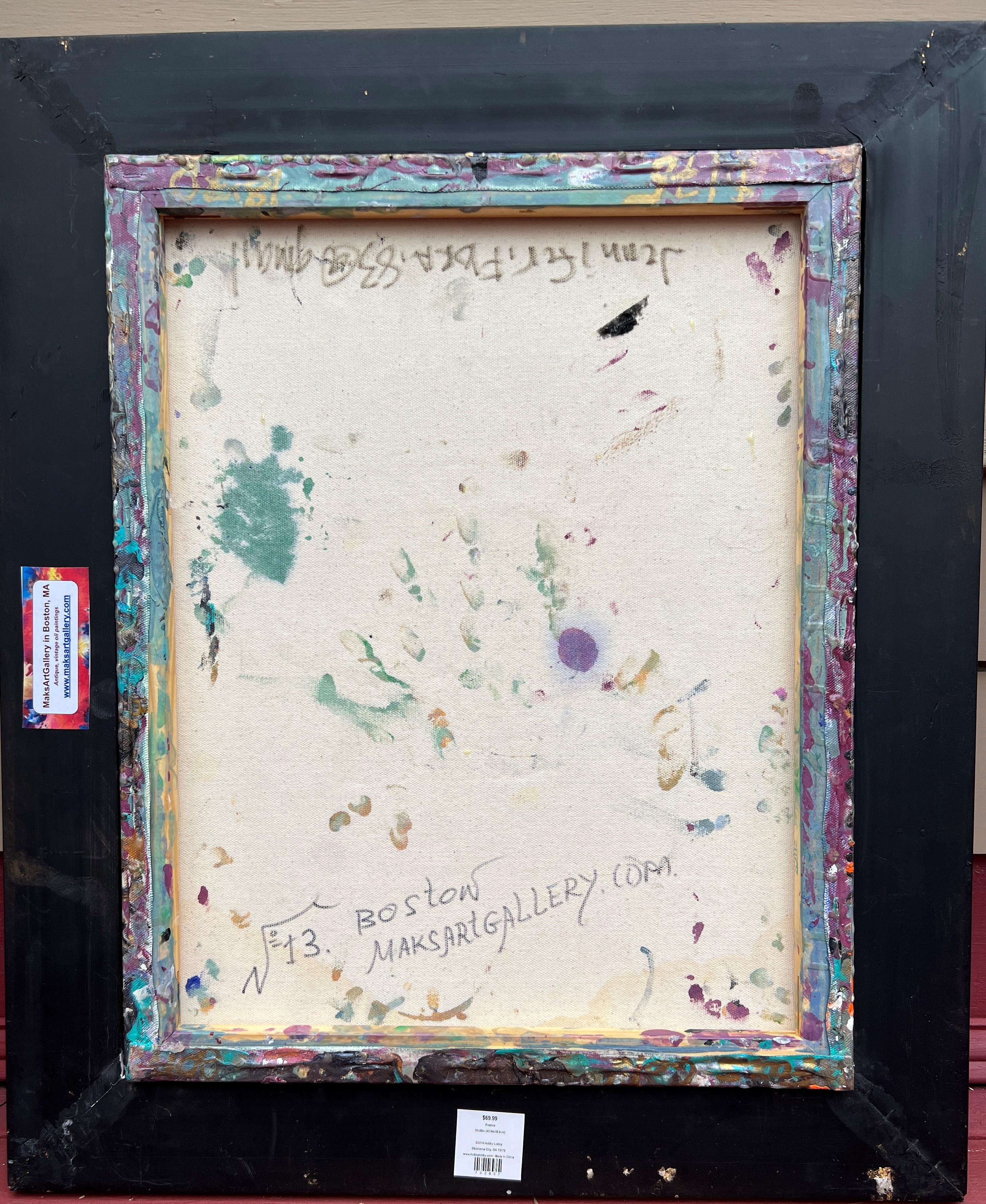 Original Modern Contemporary painting on canvas, Abstract, Fantasy style, Signed For Sale 7