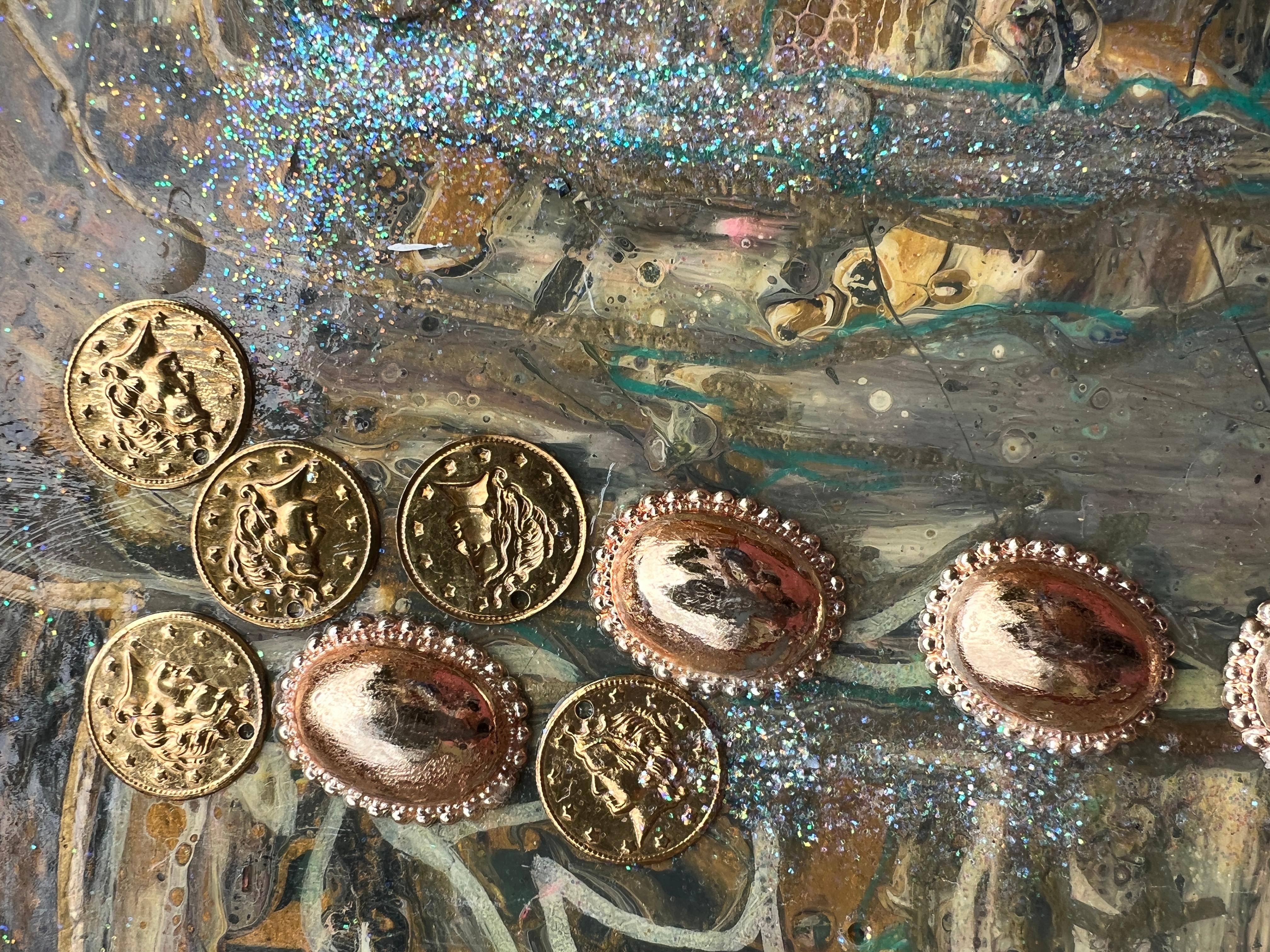 Original Modern Contemporary painting on canvas, Abstract, Fantasy style, Signed For Sale 5