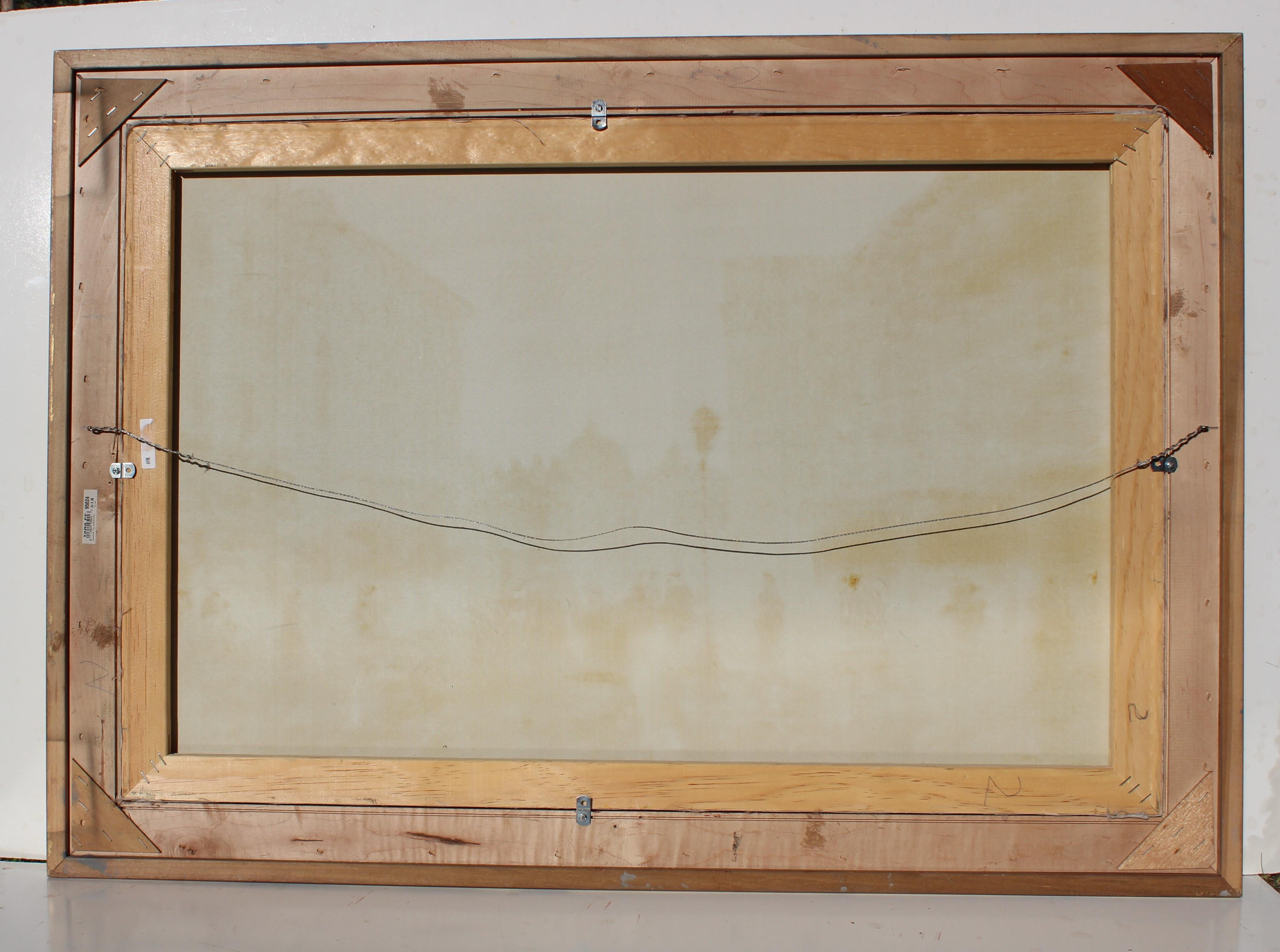 Óleo original sobre lienzo, paisaje urbano, París, sin firmar, enmarcado en venta 3