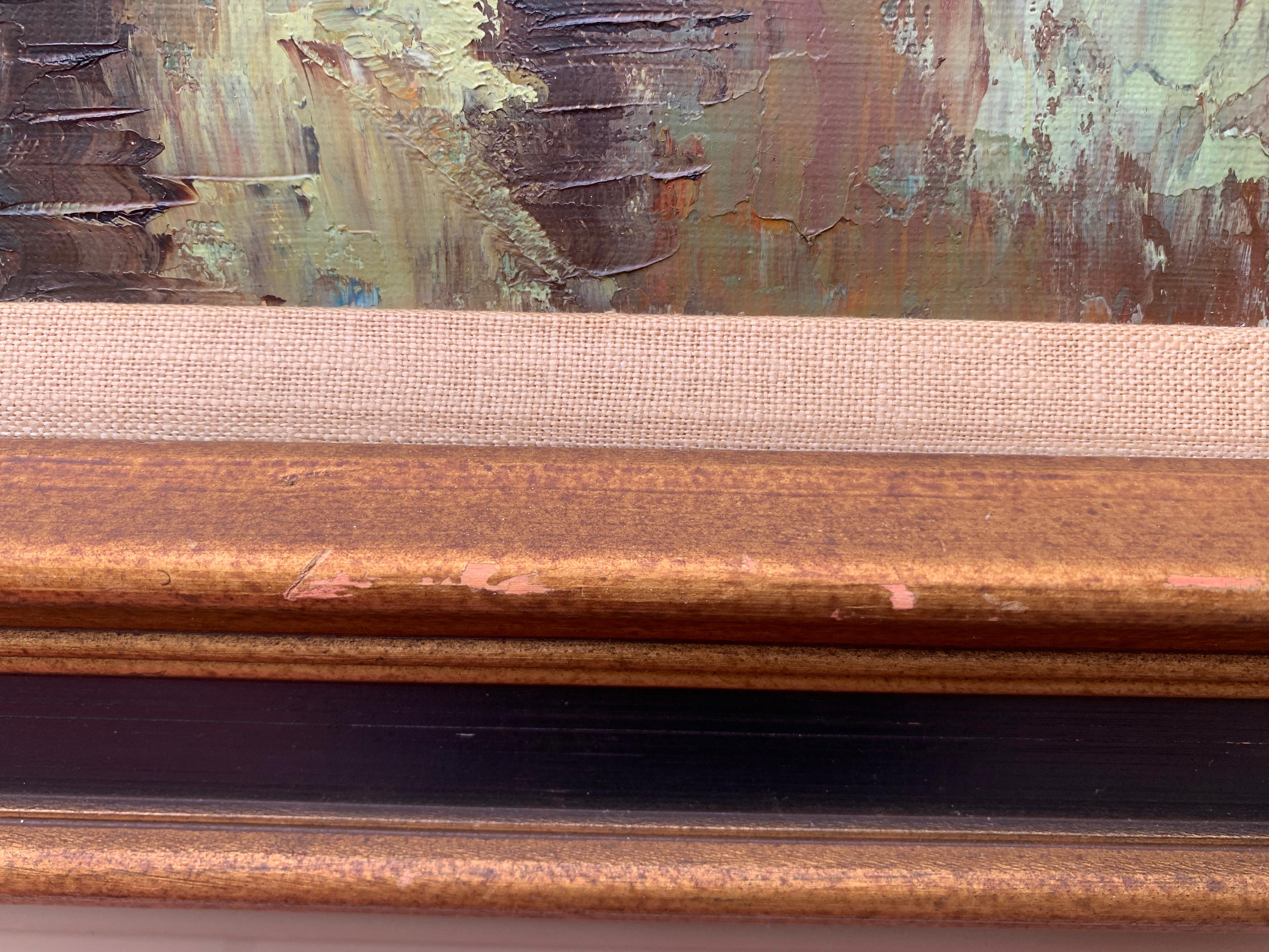 Peinture à l'huile originale sur toile France, Paris, Arch Triumphal, S.Doren, encadrée en vente 6