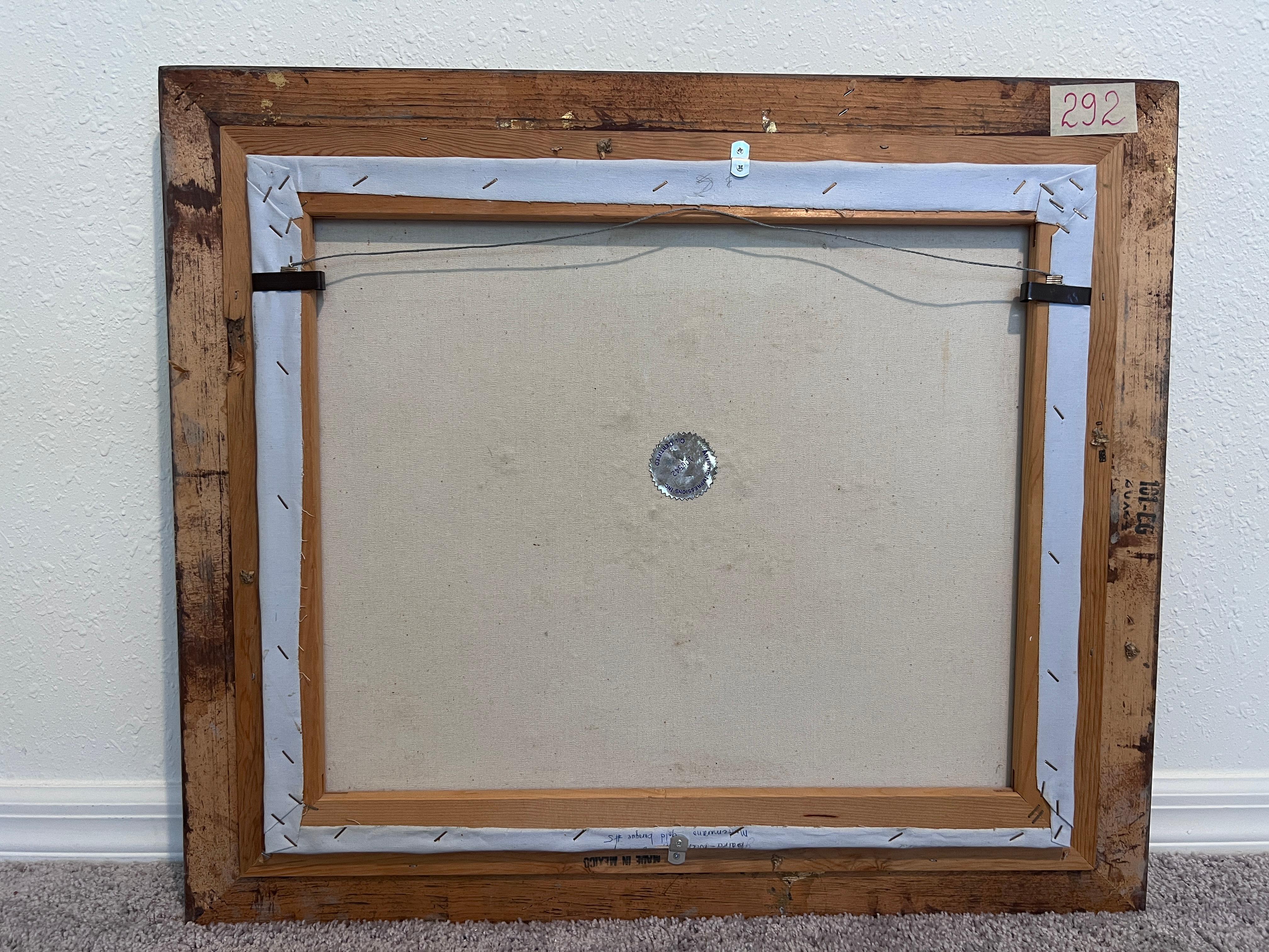 Original-Ölgemälde auf Leinwand, Stillleben, Blumen, signiert, gerahmt im Angebot 5