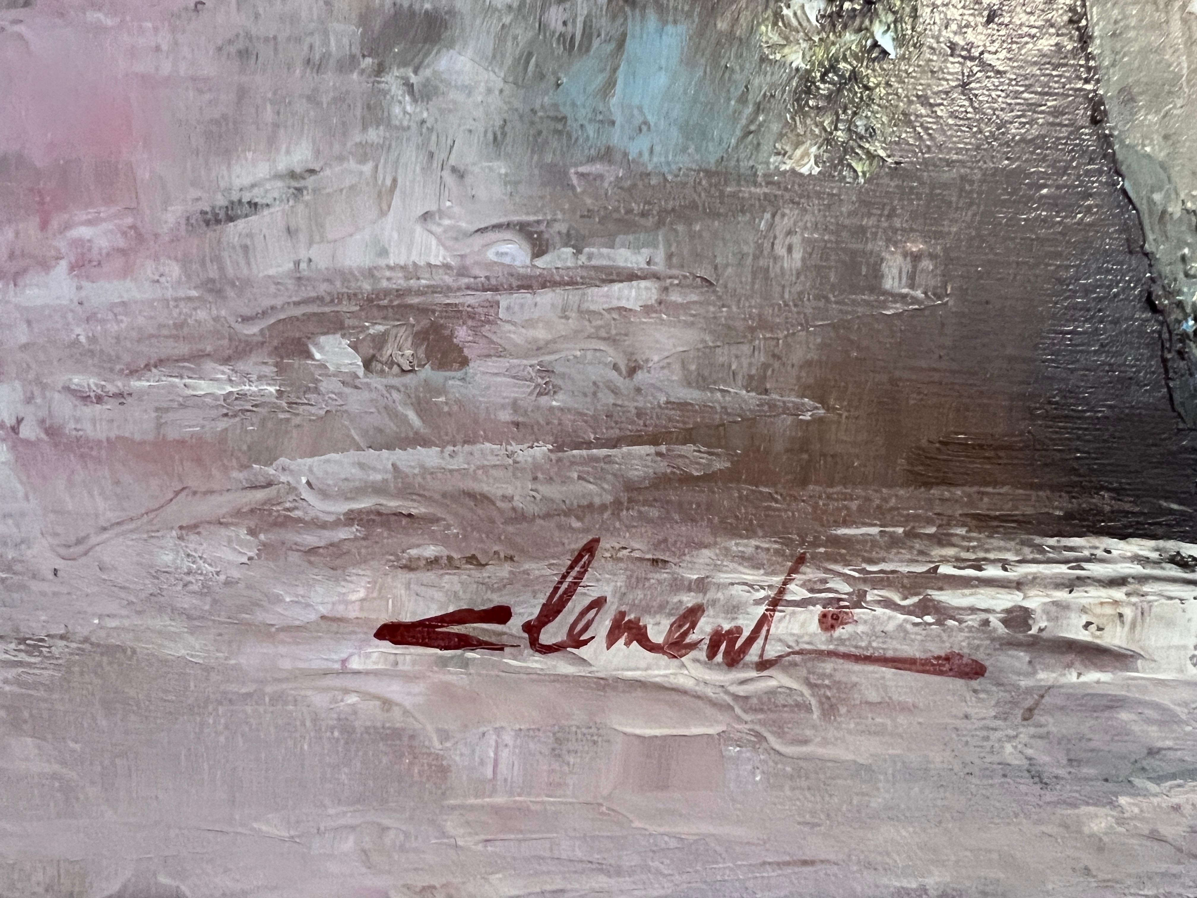 Original-Ölgemälde auf Leinwand, Stillleben, Blumen, signiert, gerahmt im Angebot 4