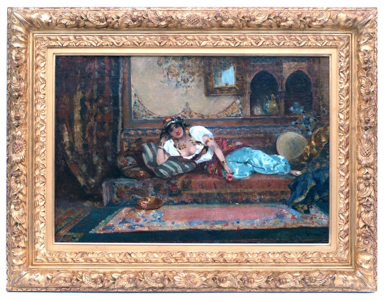 Unknown Interior Painting - Original orientalist Painting 19th Centuy