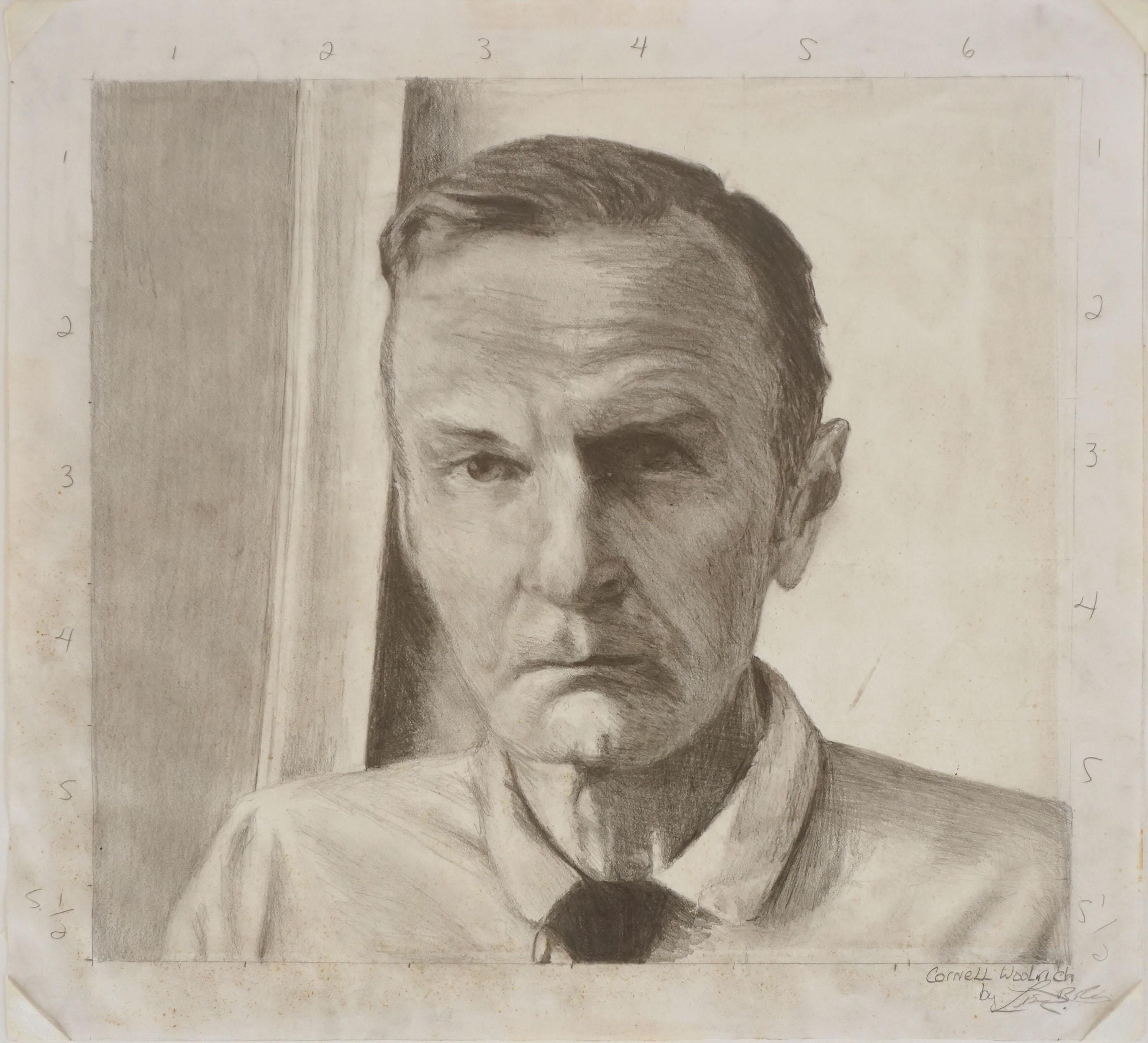 Original Portrait of Noir Crime Writer Cornell Woolrich - Realist Painting by Unknown
