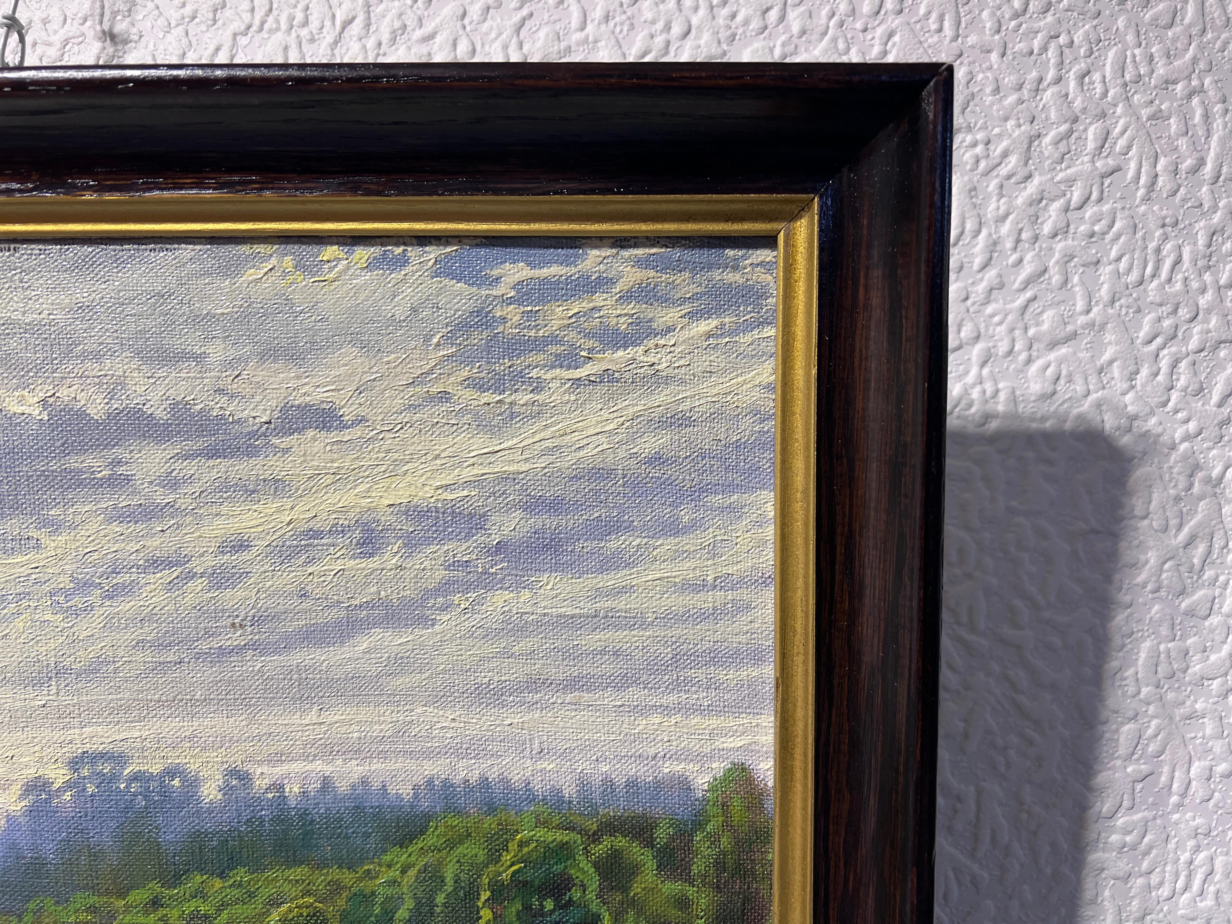 Original Vintage oil painting on canvas, Summer Landscape 