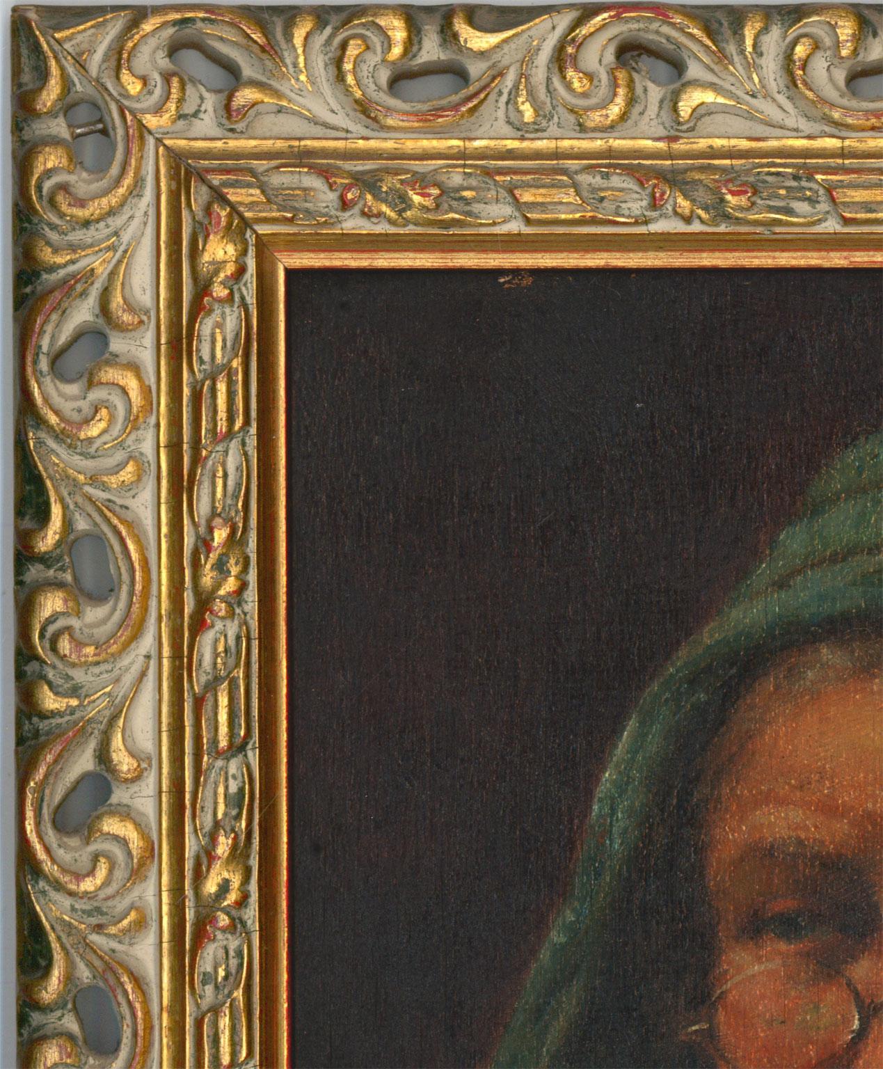 Ornate Framed Late 19th Century Oil - Elderly Dutch Lady 1
