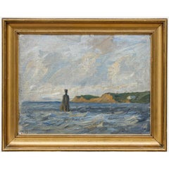 Oscar Bojesen (1879-1930) - Gerahmtes Öl aus dem frühen 20. Jahrhundert, Über die Bucht