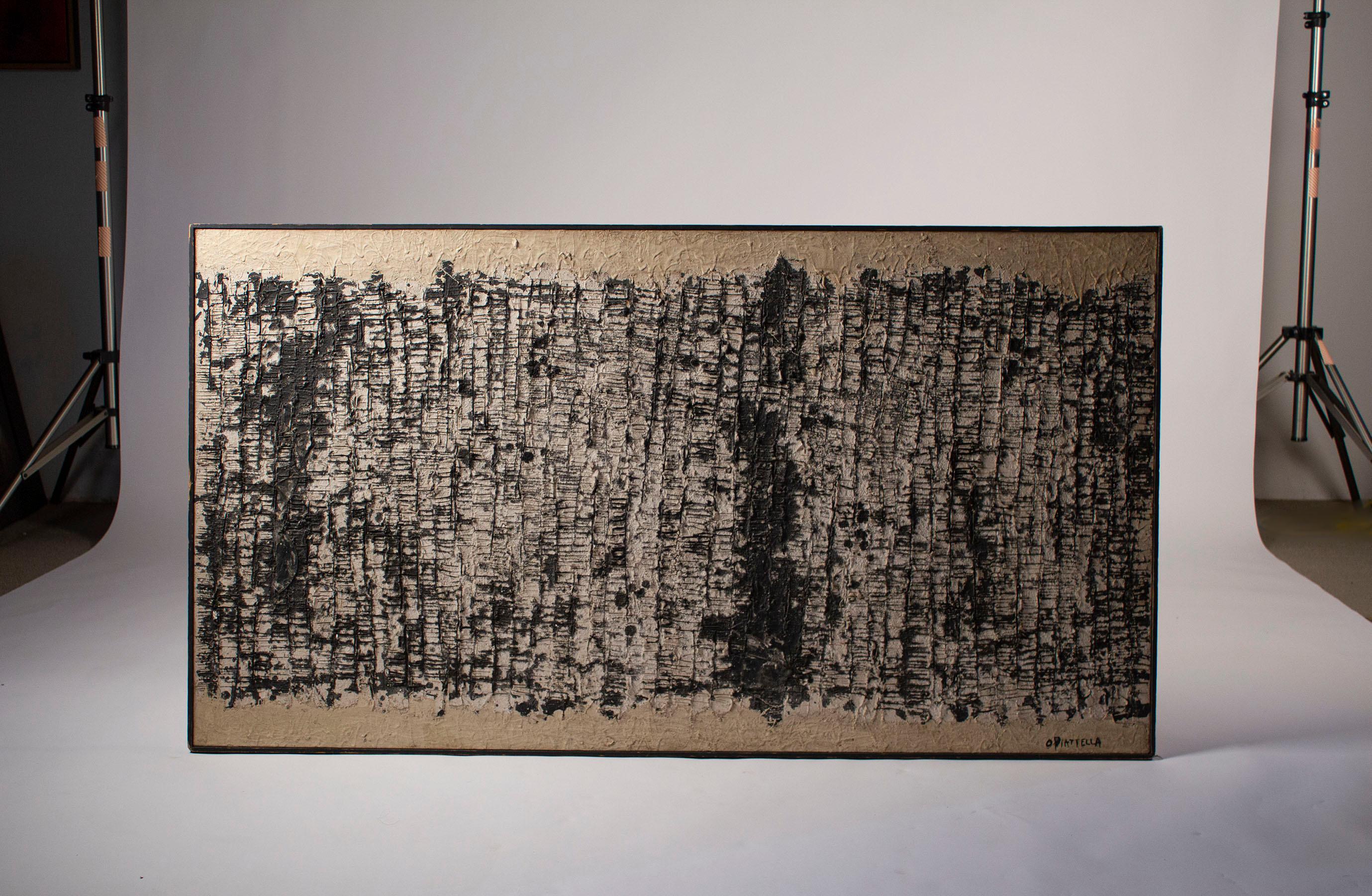 Early work on canvas by Italian artist Oscar Piatella titled 